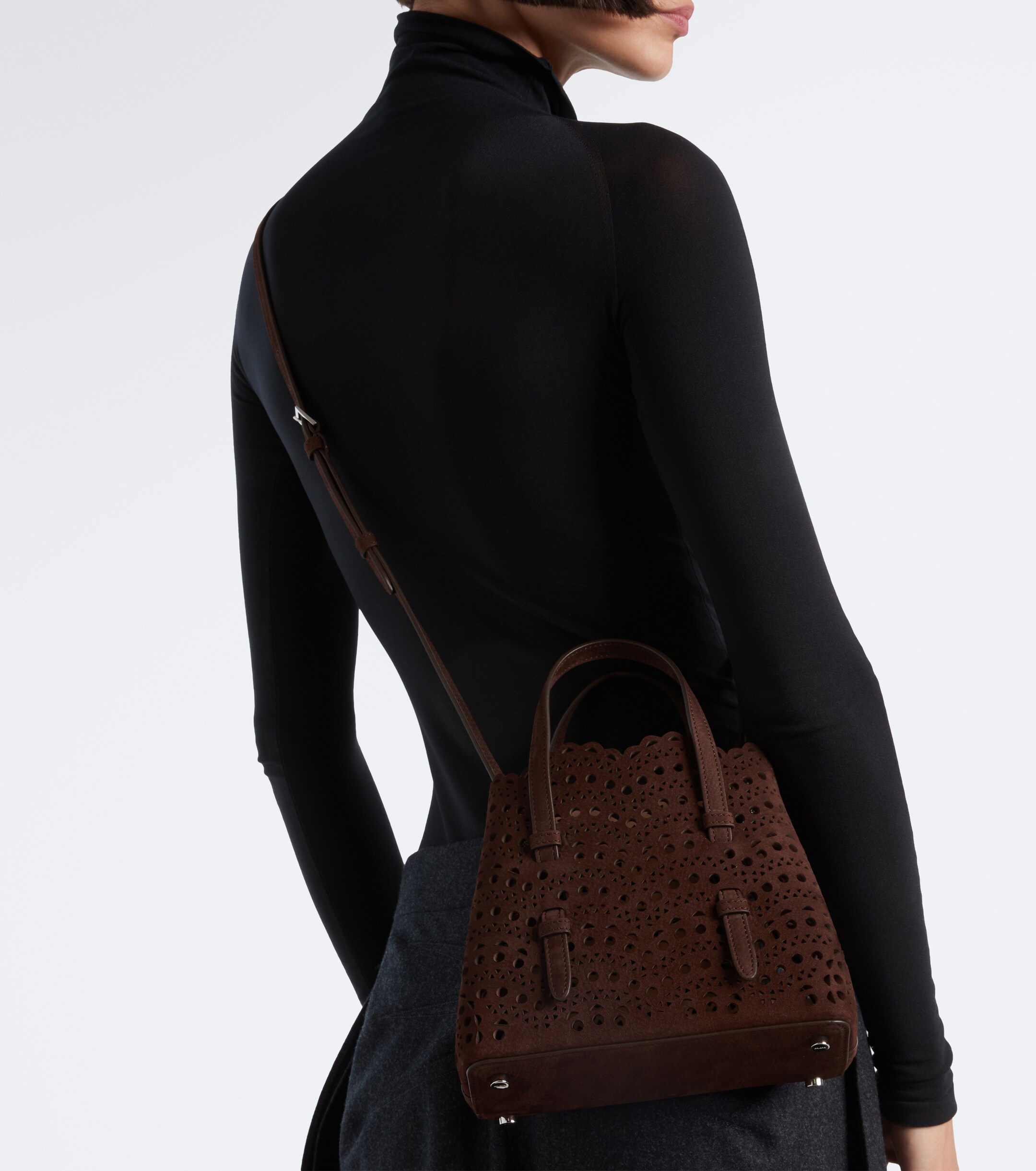 Alaïa Mina 20 New Vienne leather tote bag