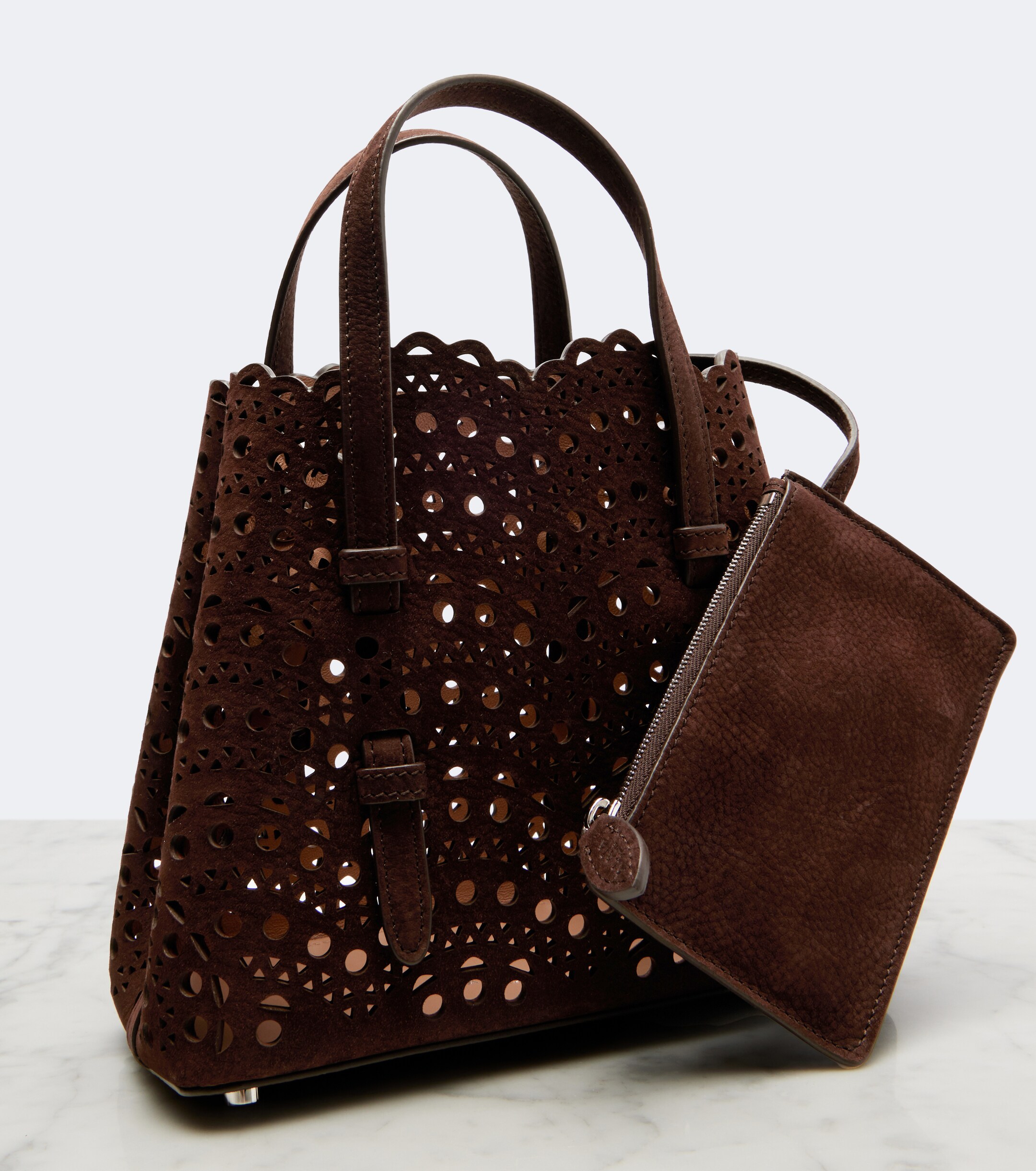 Alaïa Mina 20 New Vienne leather tote bag