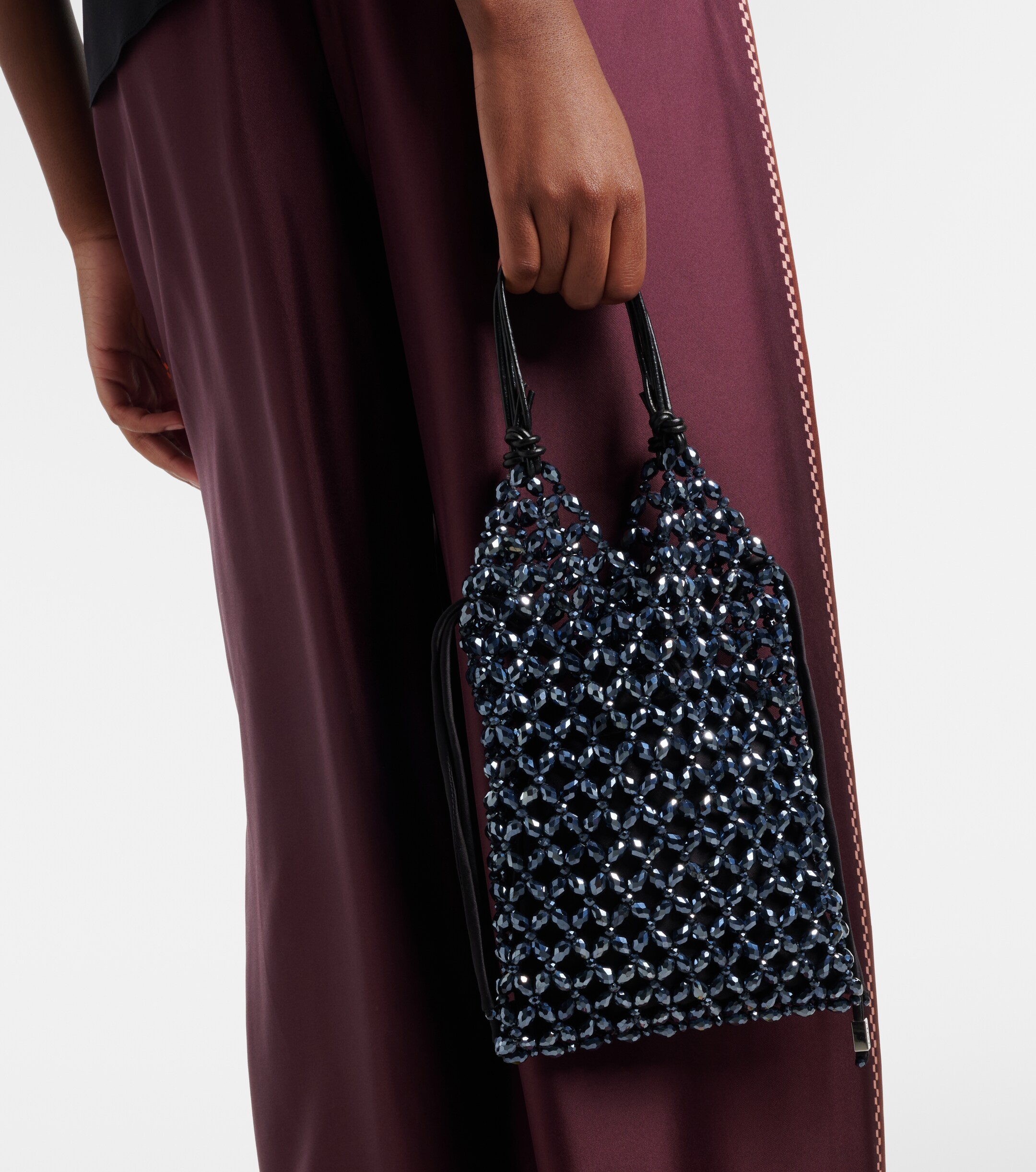 Staud Karla beaded top-handle bag