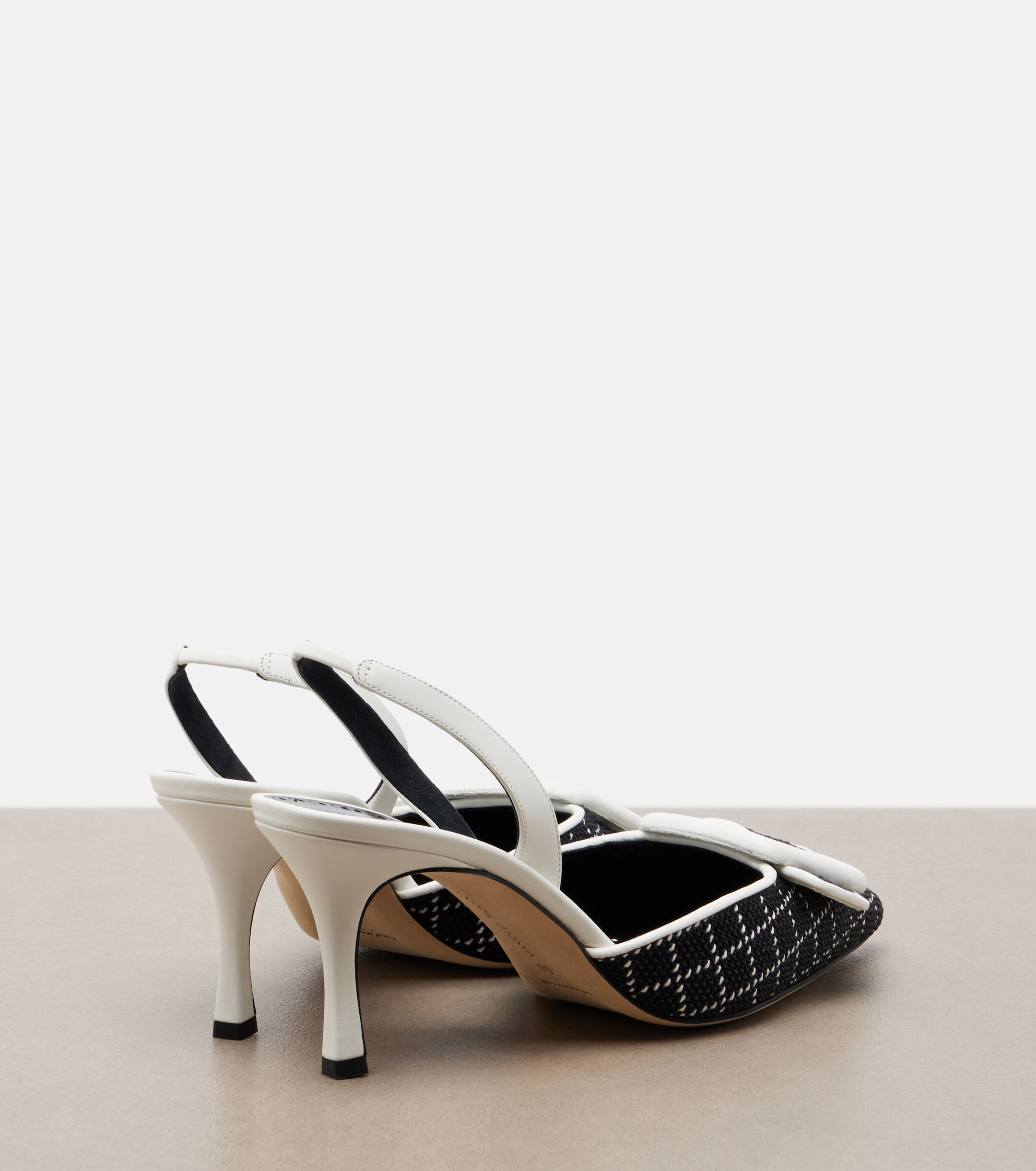 MANOLO BLAHNIK Manolo Blahnik Mayslibi raffia-effect slingback pumps
