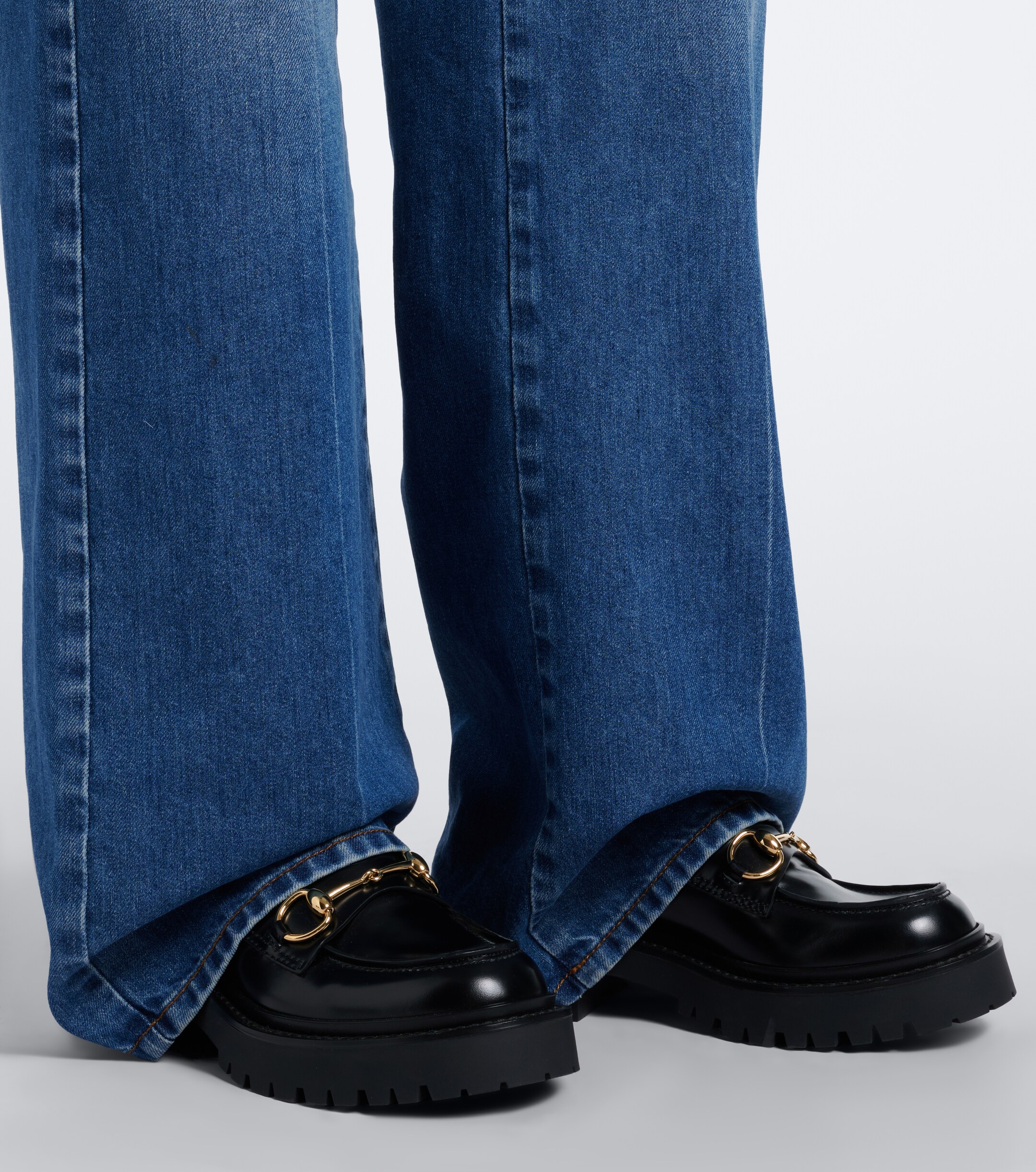 Gucci Gucci Rhody Horsebit leather platform loafers