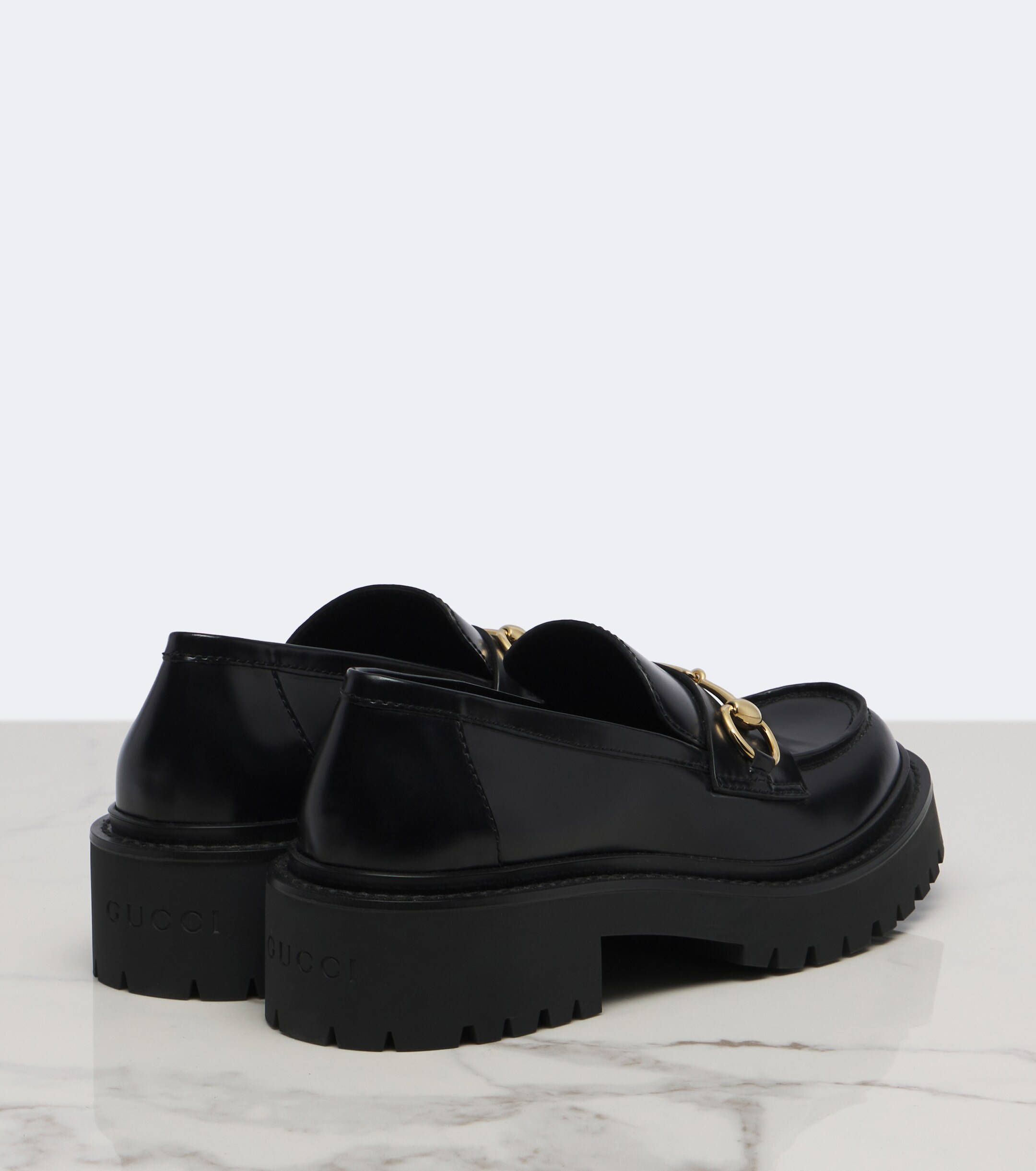 Gucci Gucci Rhody Horsebit leather platform loafers