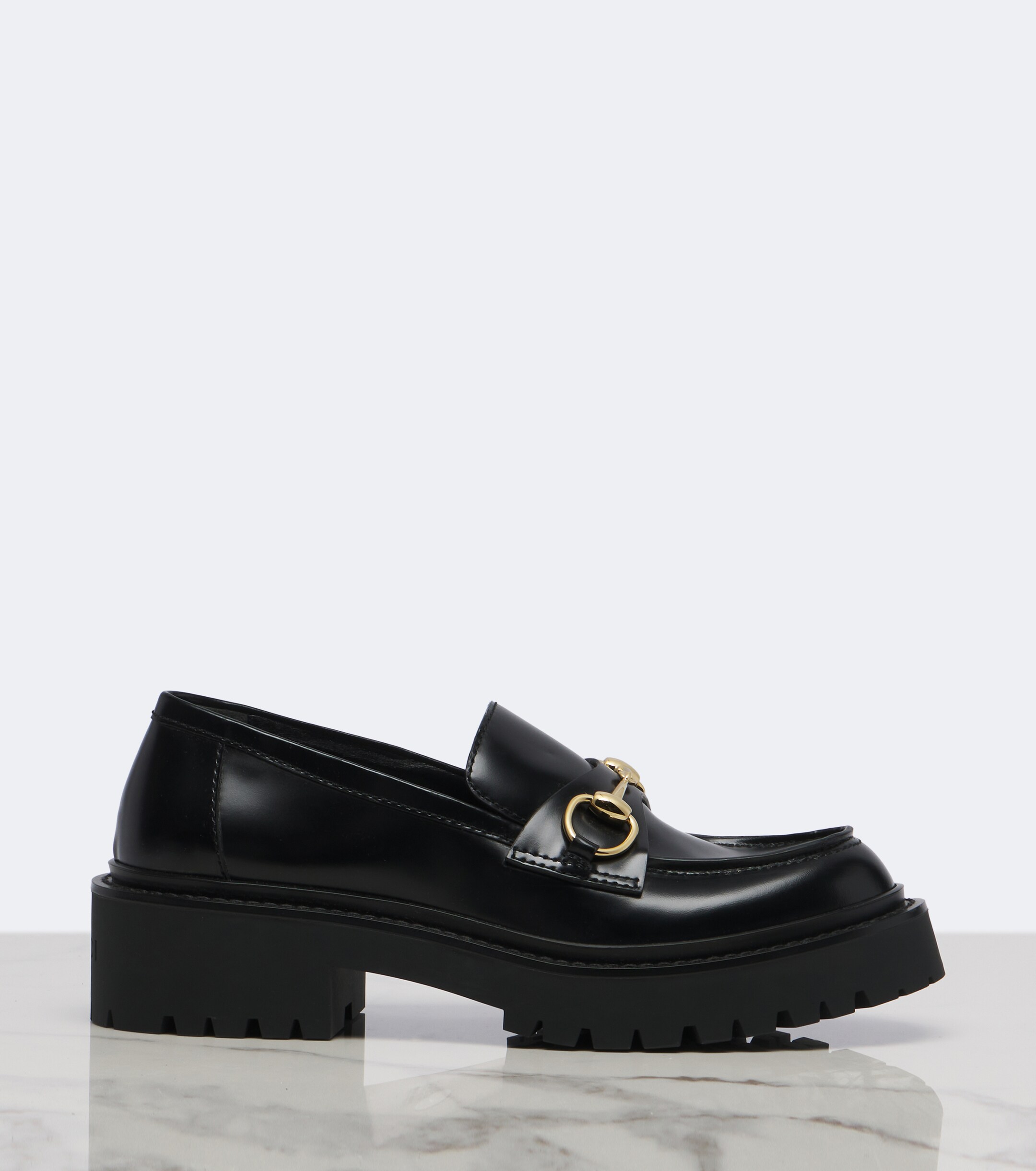 Gucci Gucci Rhody Horsebit leather platform loafers