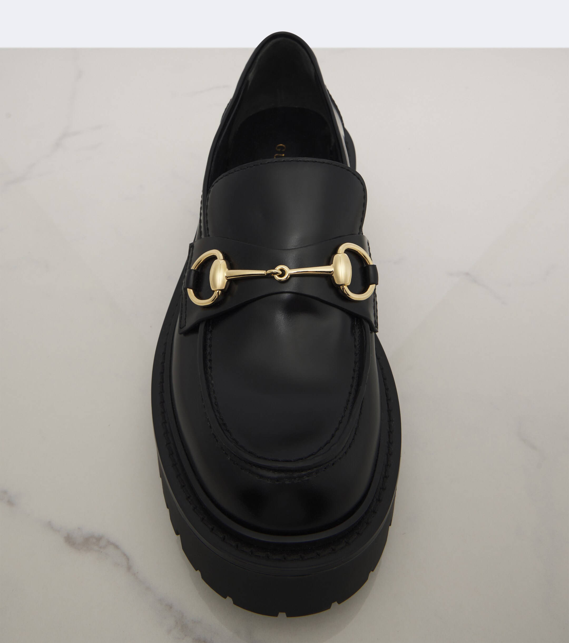 Gucci Gucci Rhody Horsebit leather platform loafers