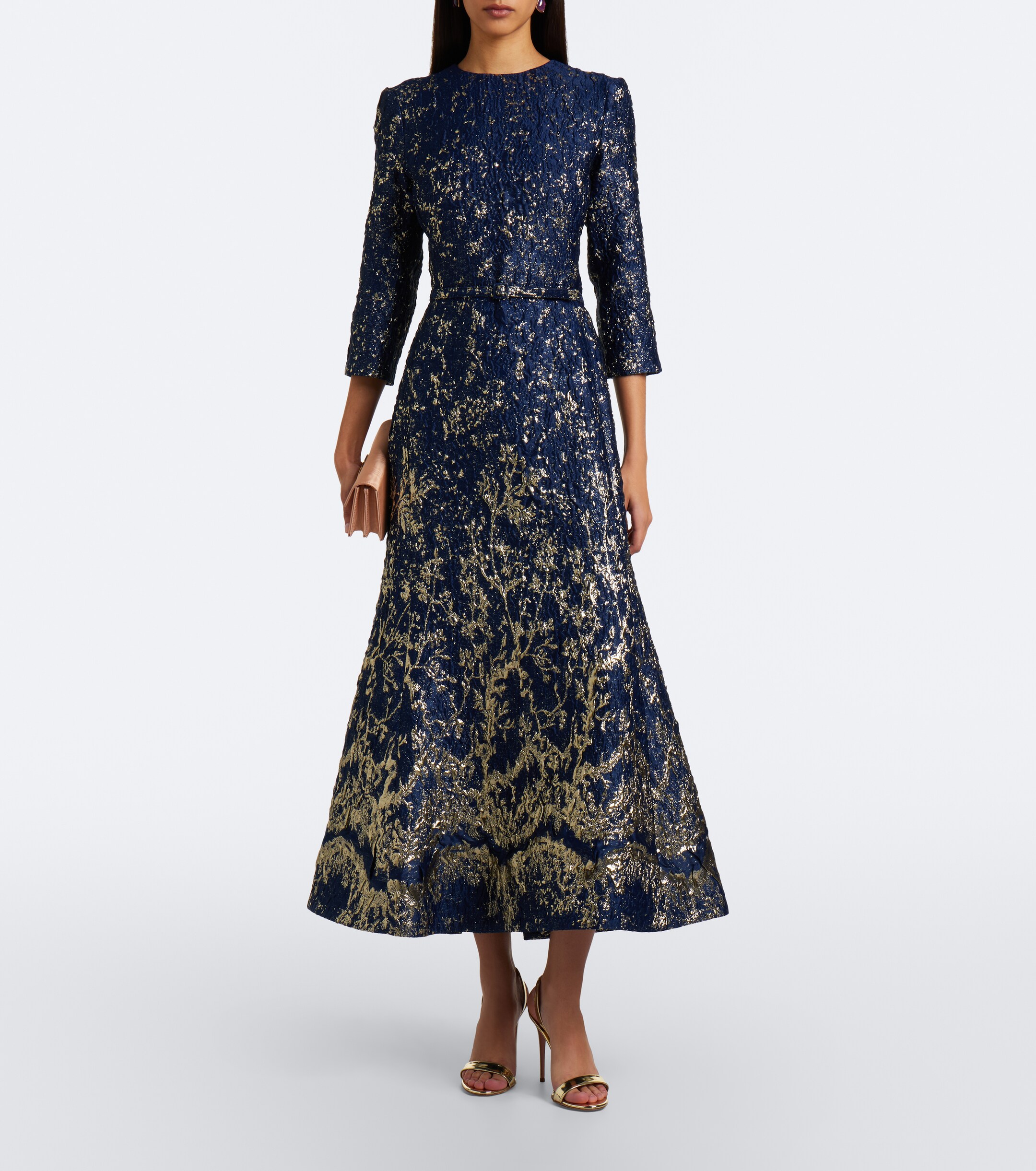 SIMKHAI Simkhai Claravelle belted jacquard cocktail dress