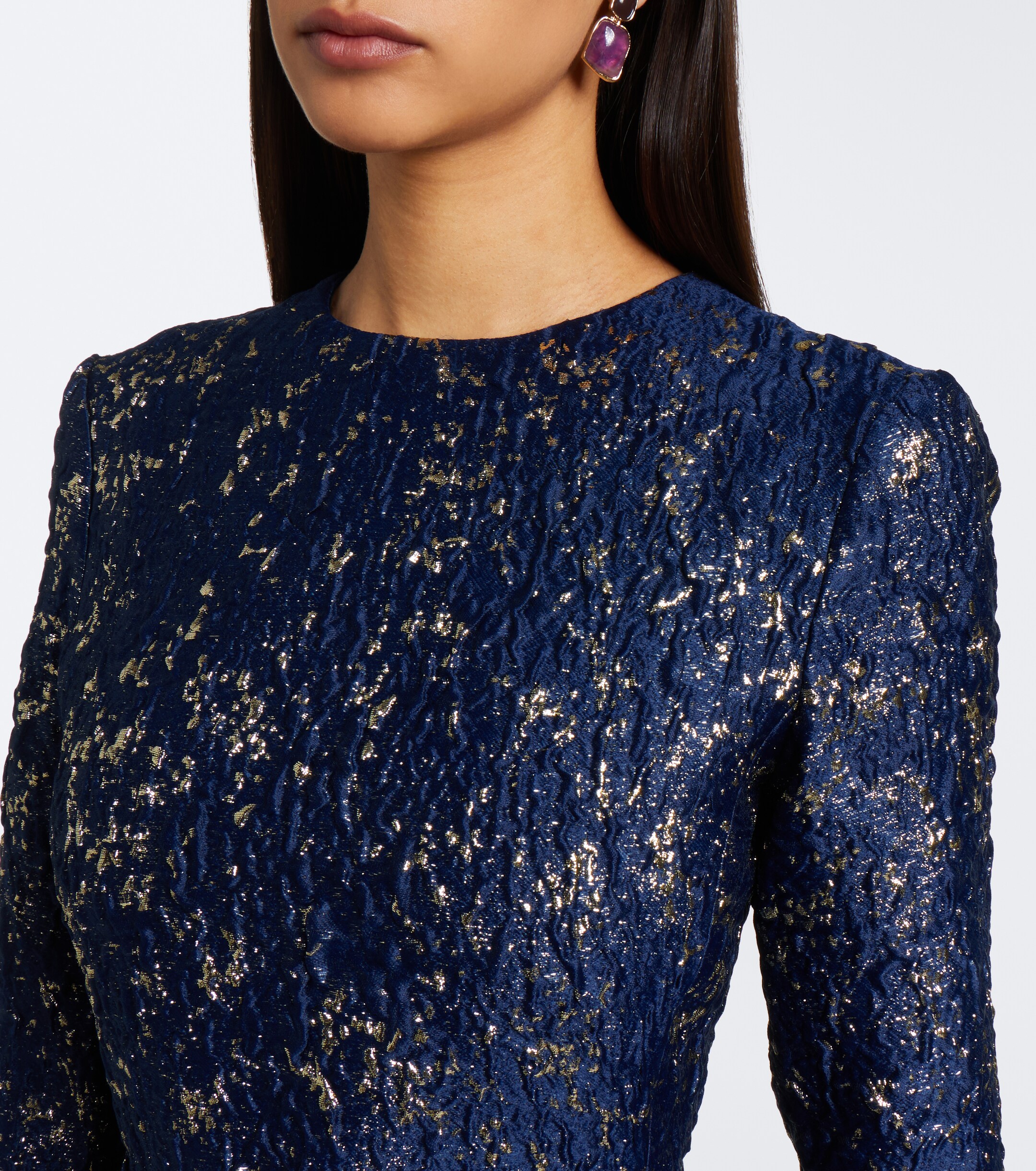 SIMKHAI Simkhai Claravelle belted jacquard cocktail dress