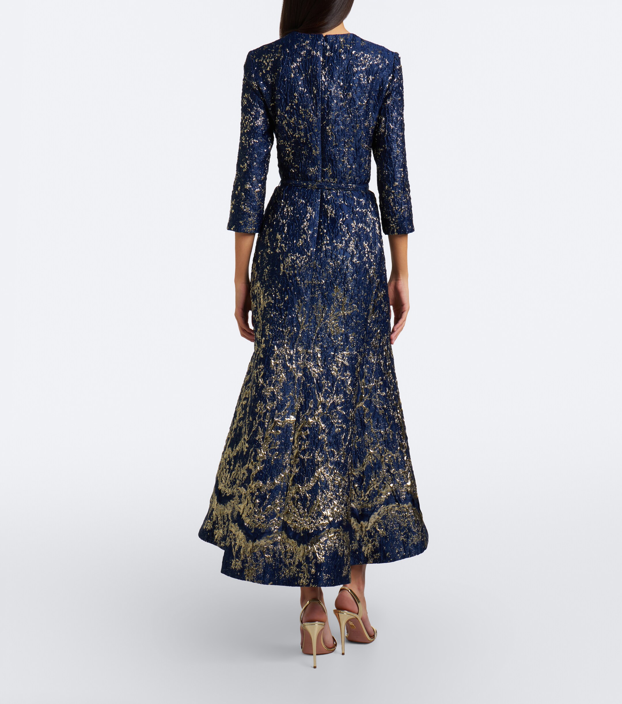 SIMKHAI Simkhai Claravelle belted jacquard cocktail dress