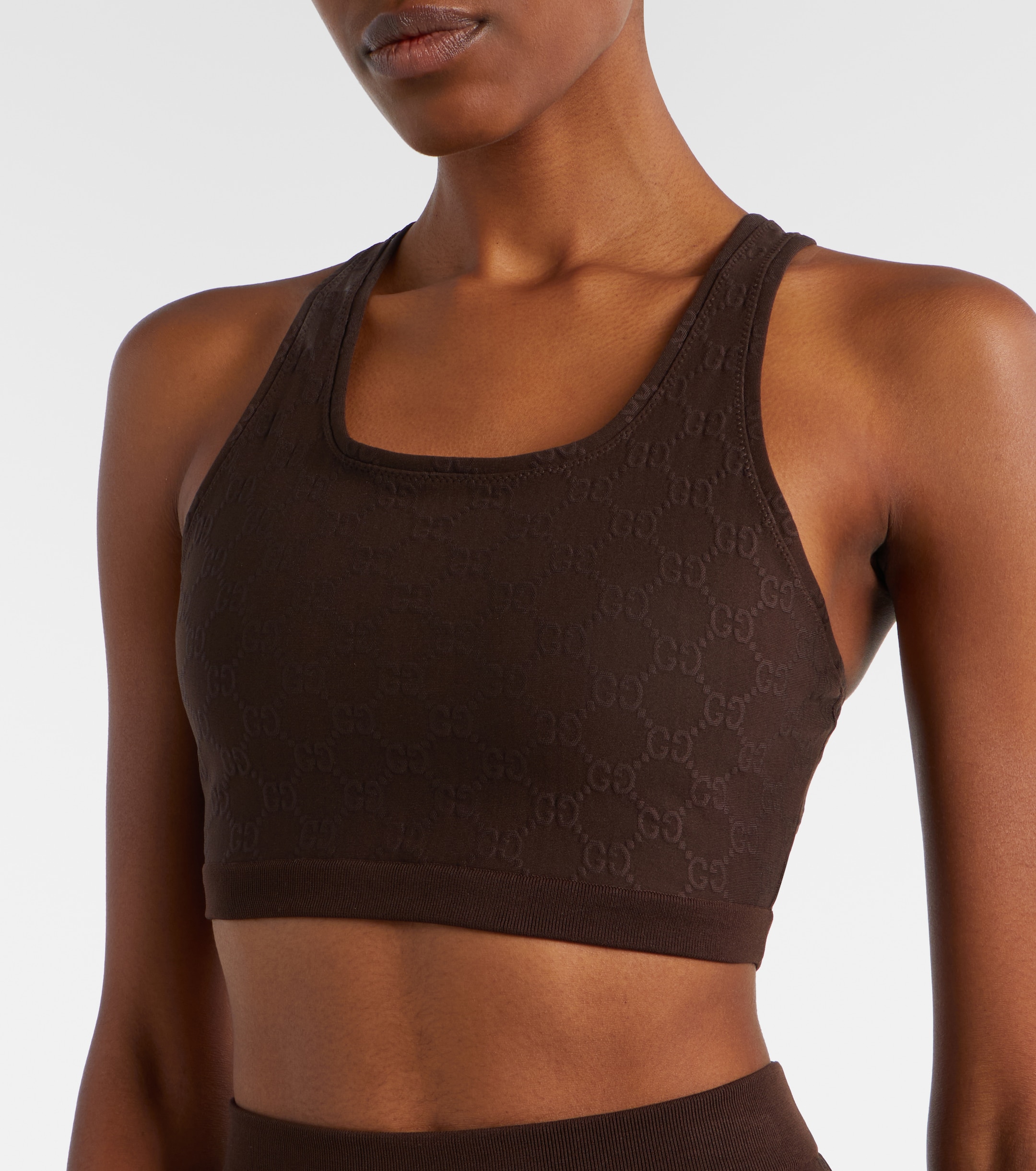 Gucci Gucci GG jersey jacquard sports bra