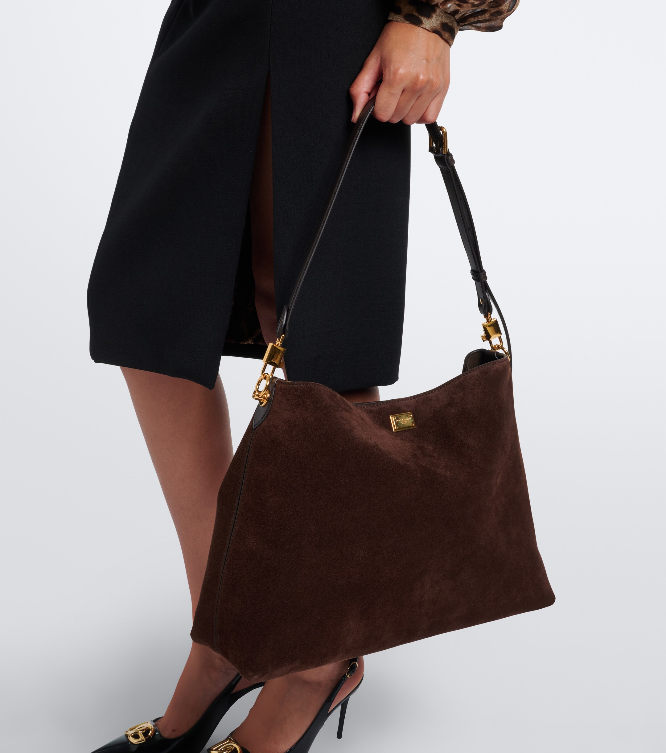 Dolce&Gabbana Vittoria Large suede tote bag