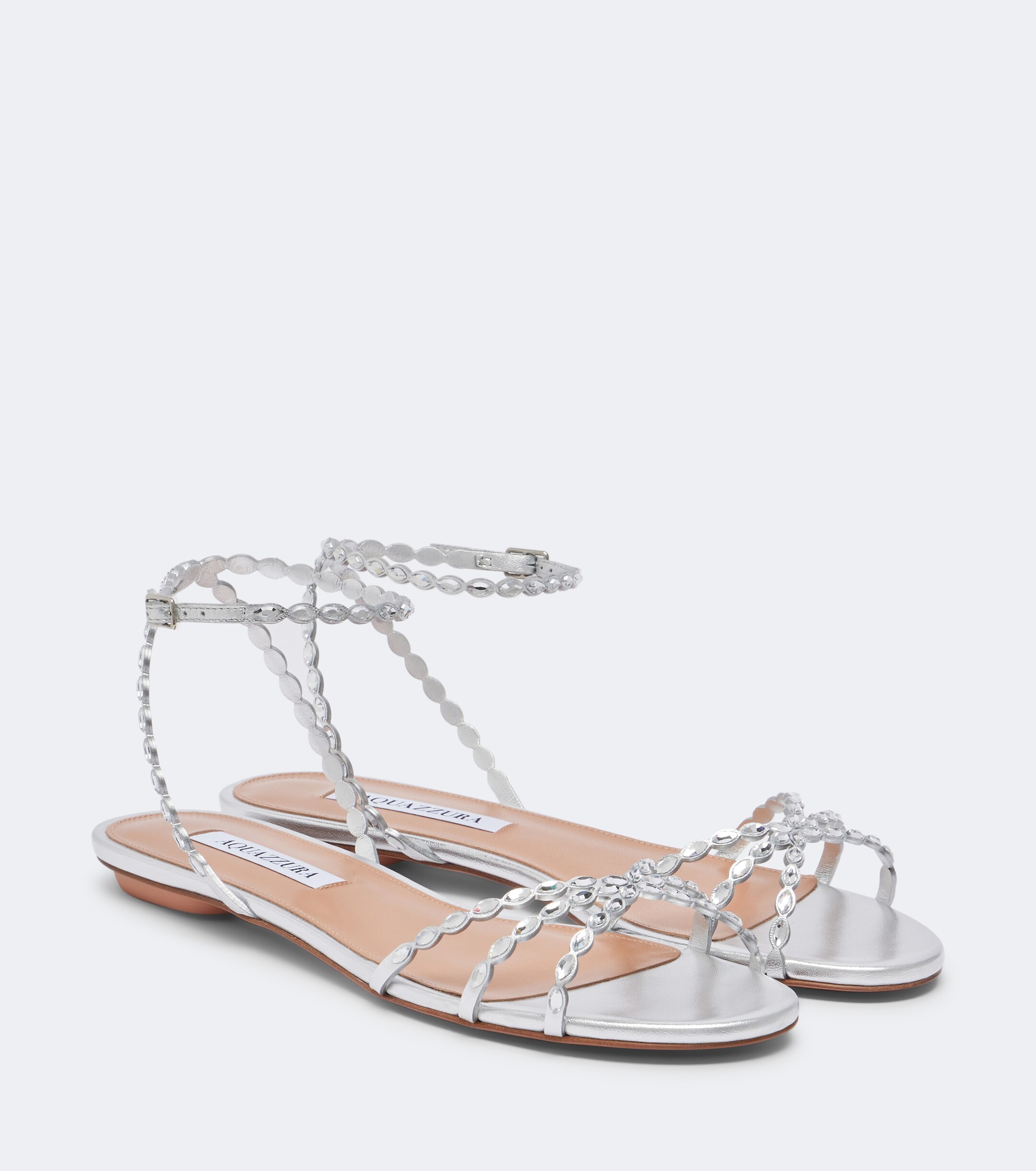 AQUAZZURA Aquazzura Love Struck embellished leather sandals