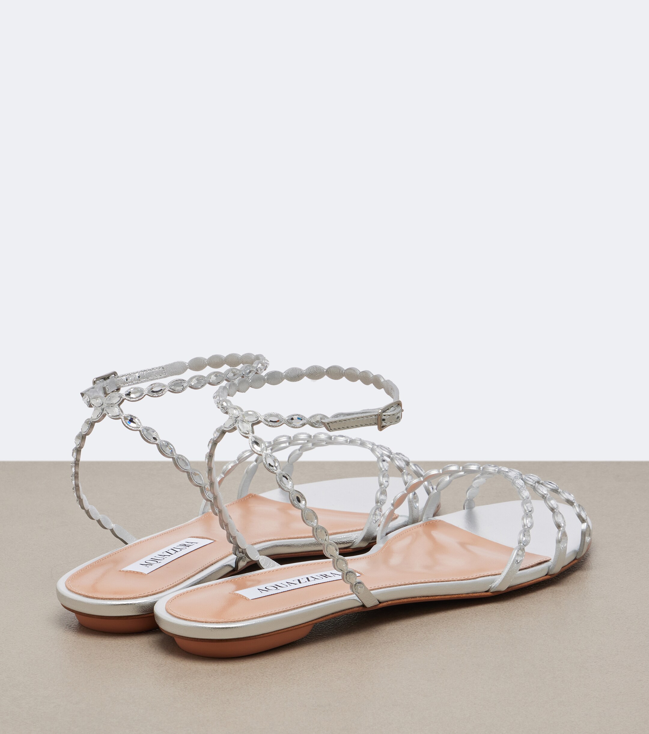 AQUAZZURA Aquazzura Love Struck embellished leather sandals