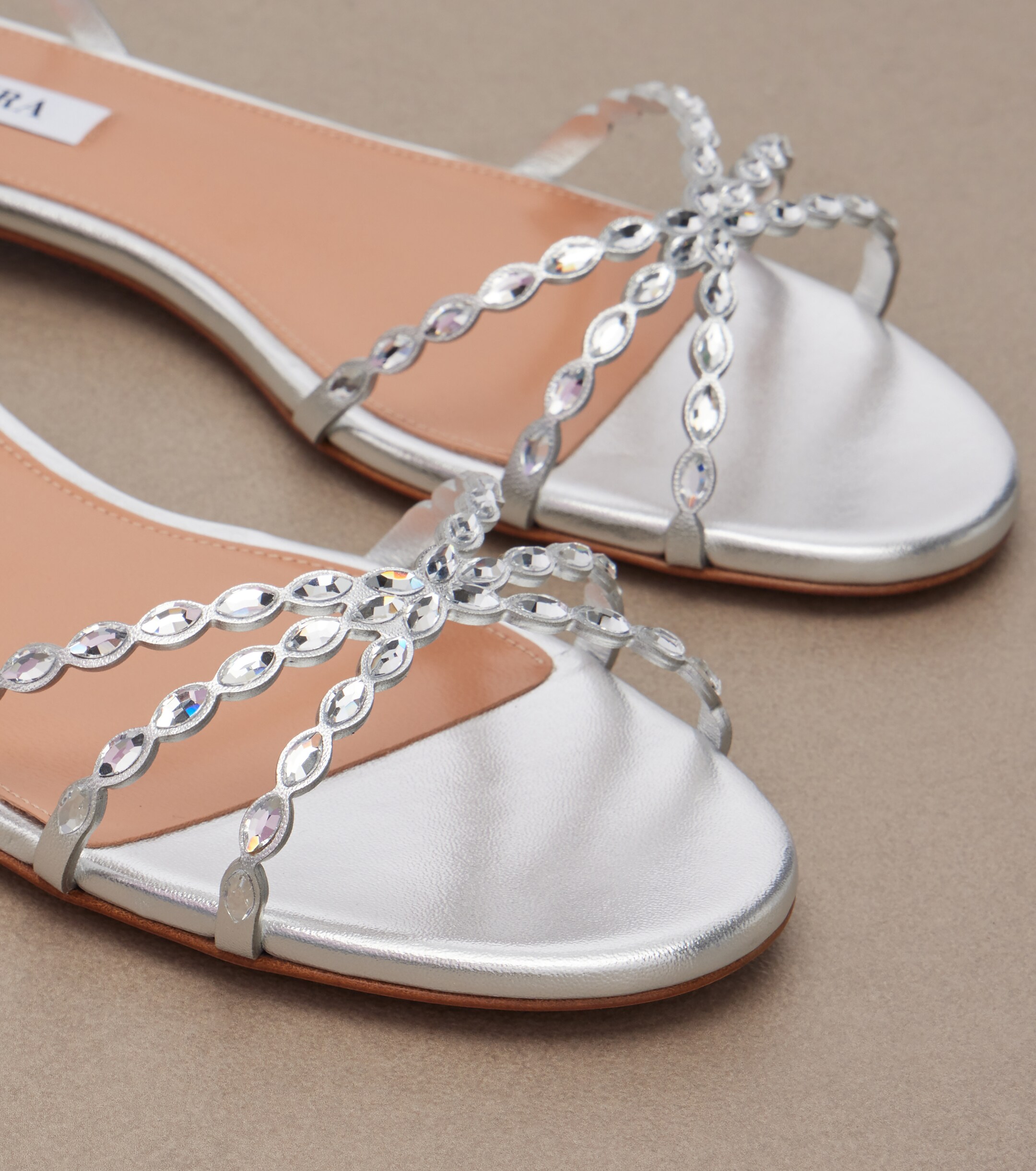 AQUAZZURA Aquazzura Love Struck embellished leather sandals