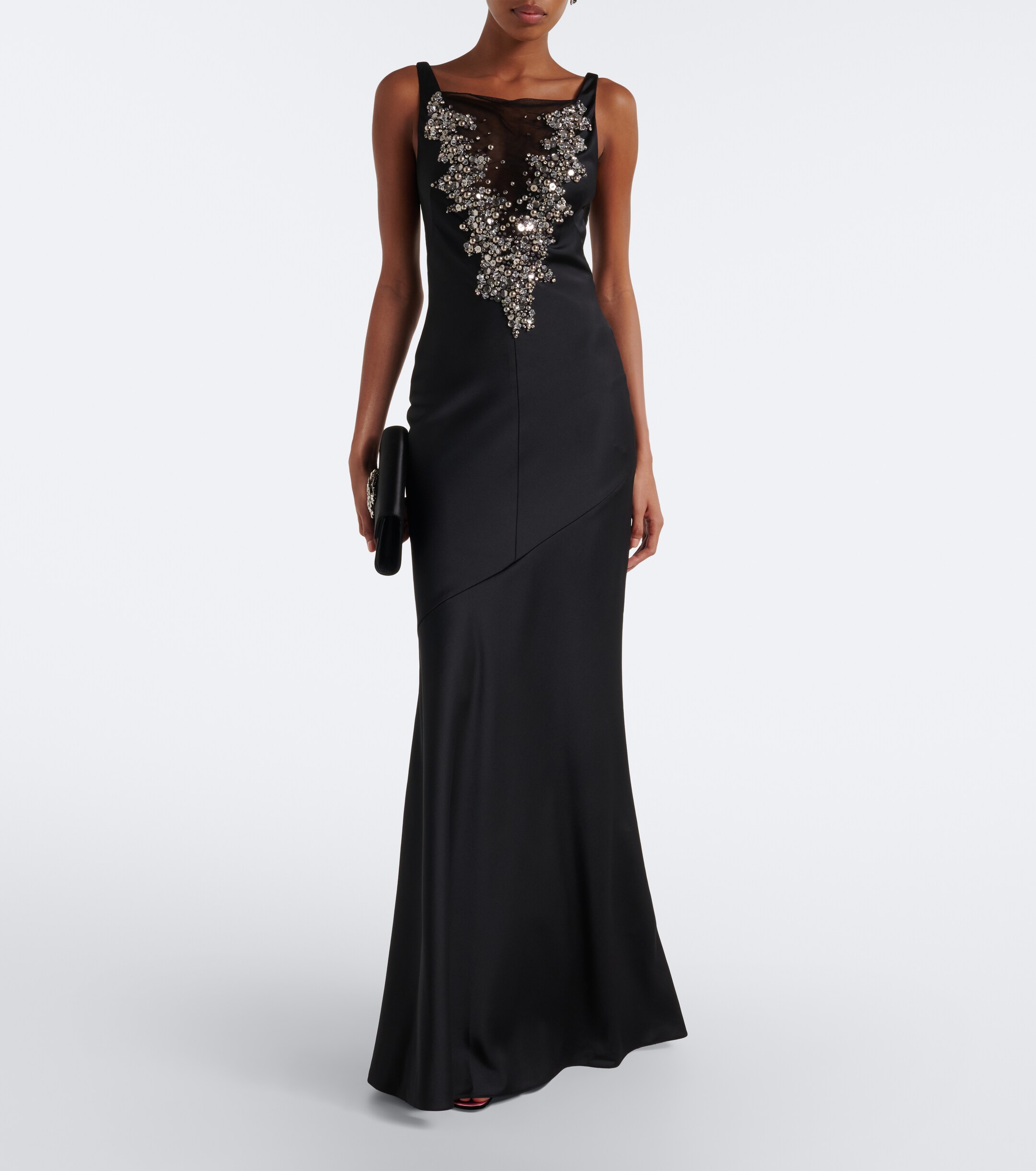 Safiyaa Safiyaa Mela embellished crêpe gown