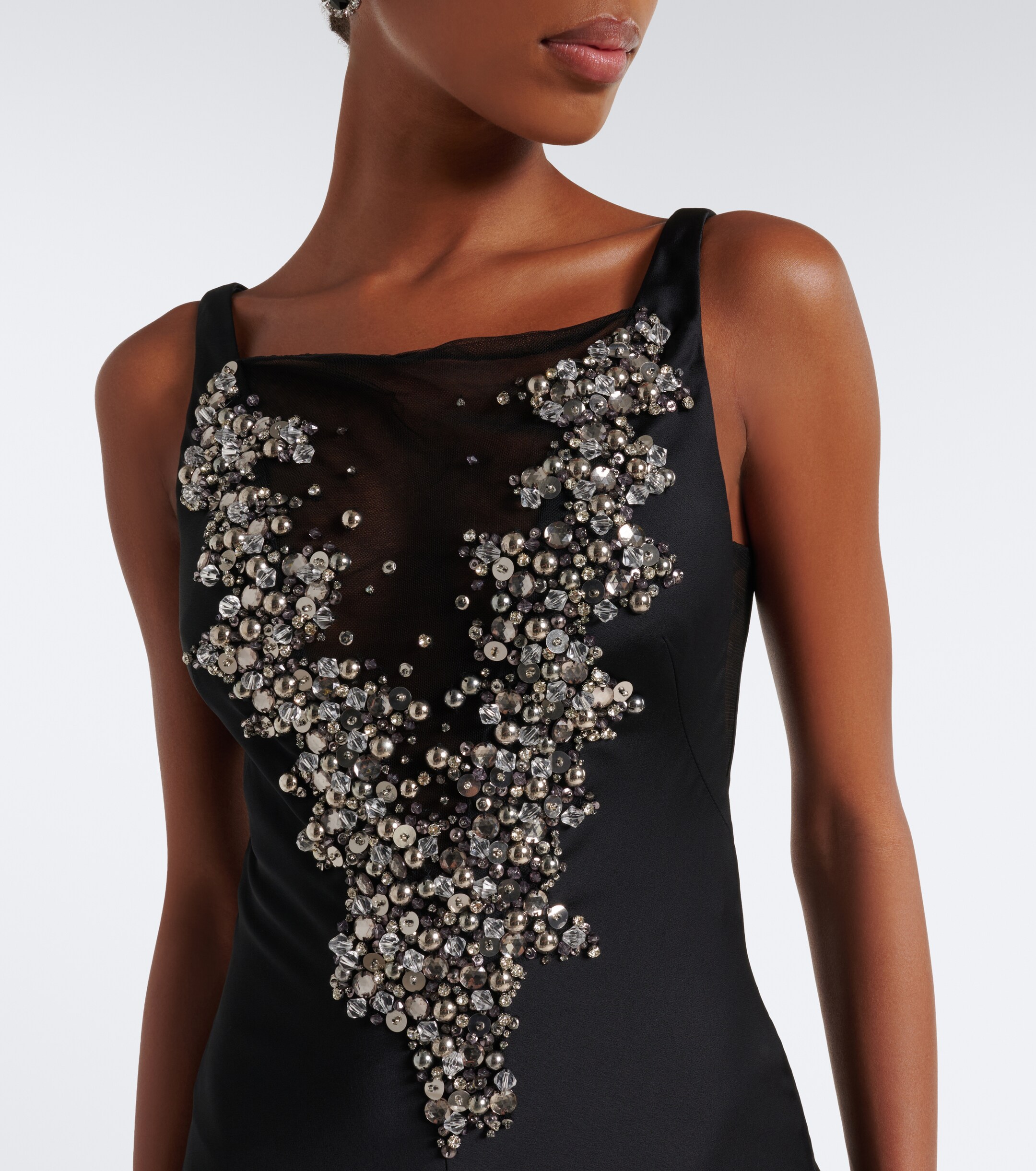 Safiyaa Safiyaa Mela embellished crêpe gown