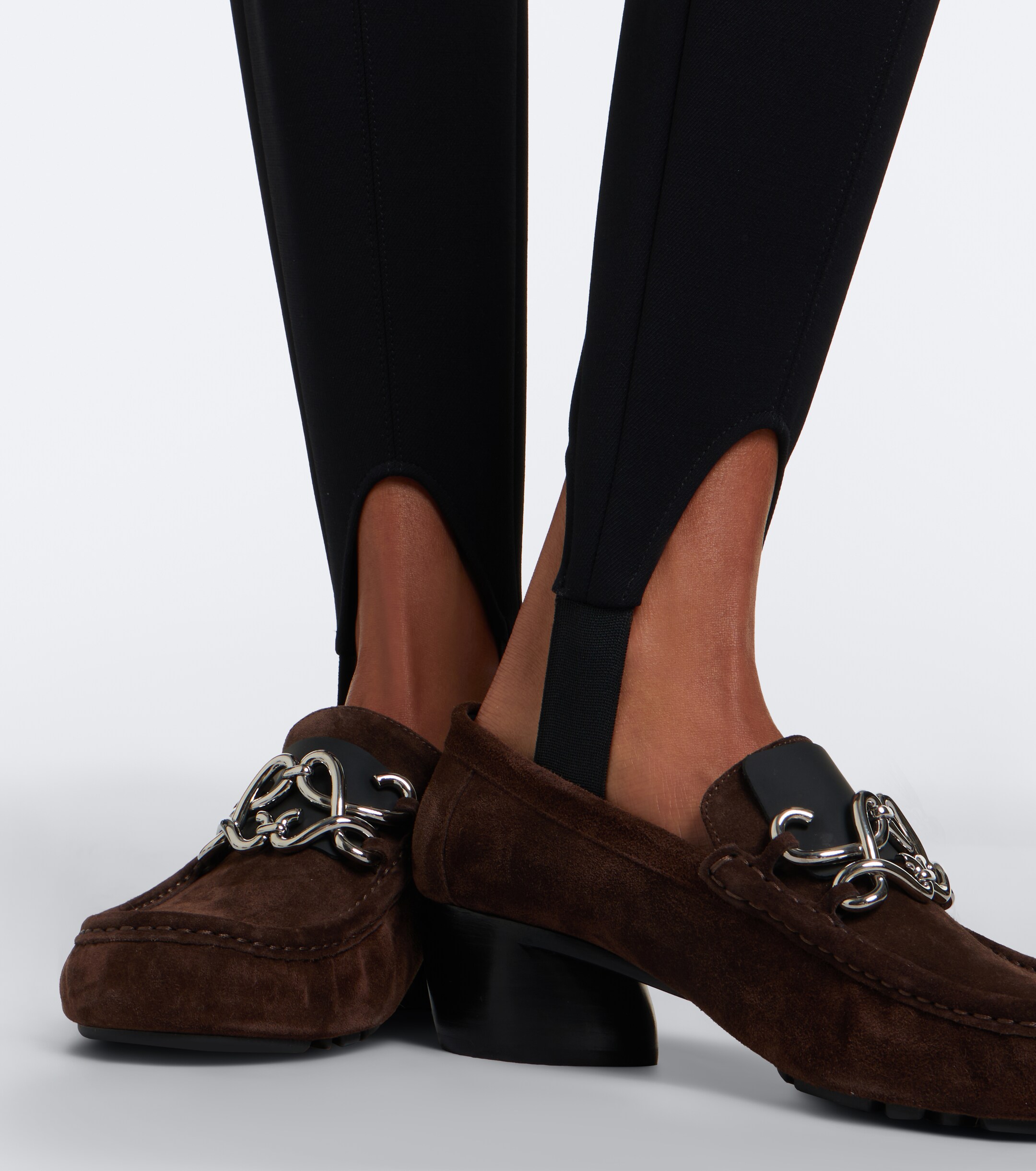 Loewe Loewe Double L suede loafer pumps