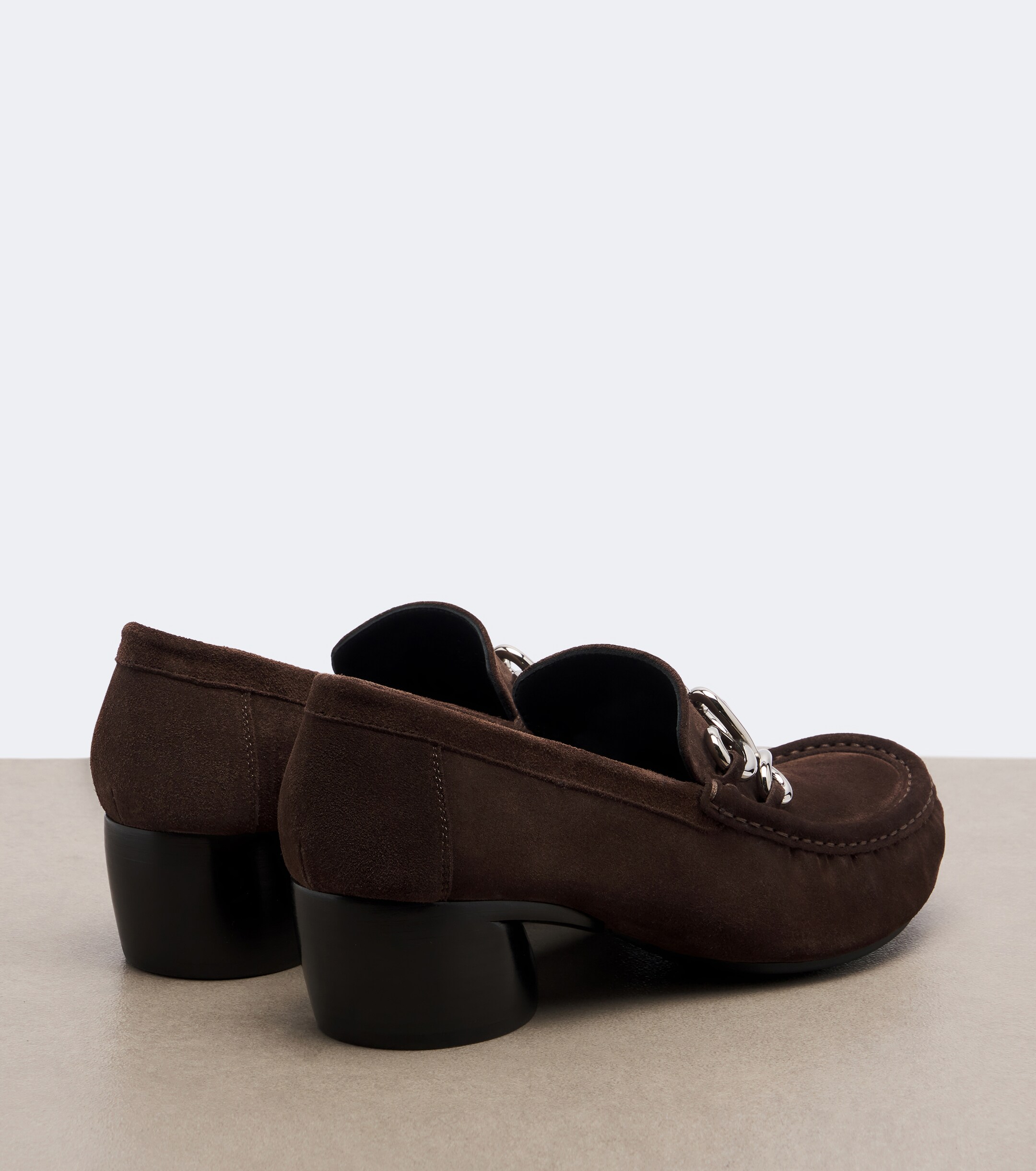 Loewe Loewe Double L suede loafer pumps