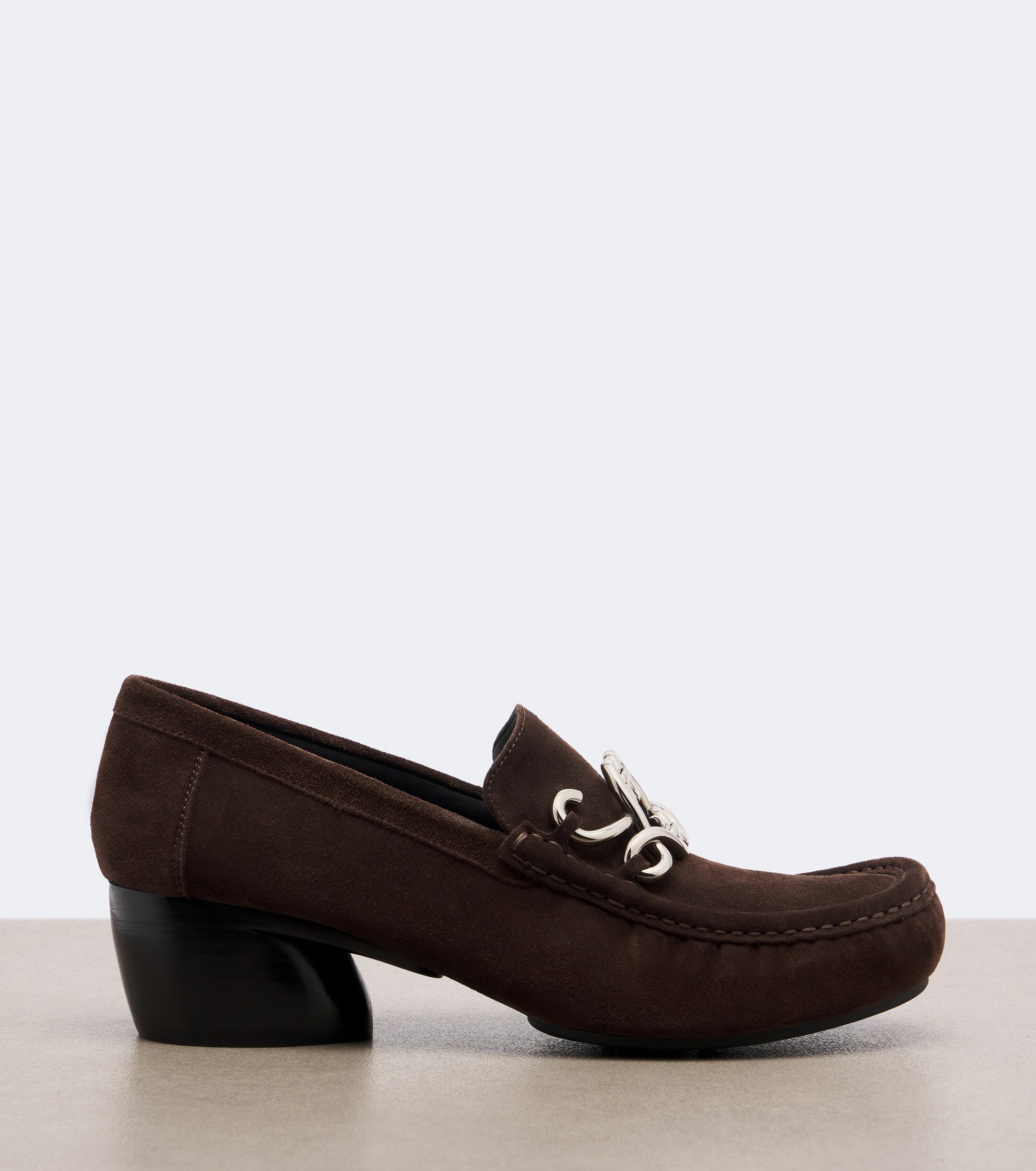Loewe Loewe Double L suede loafer pumps