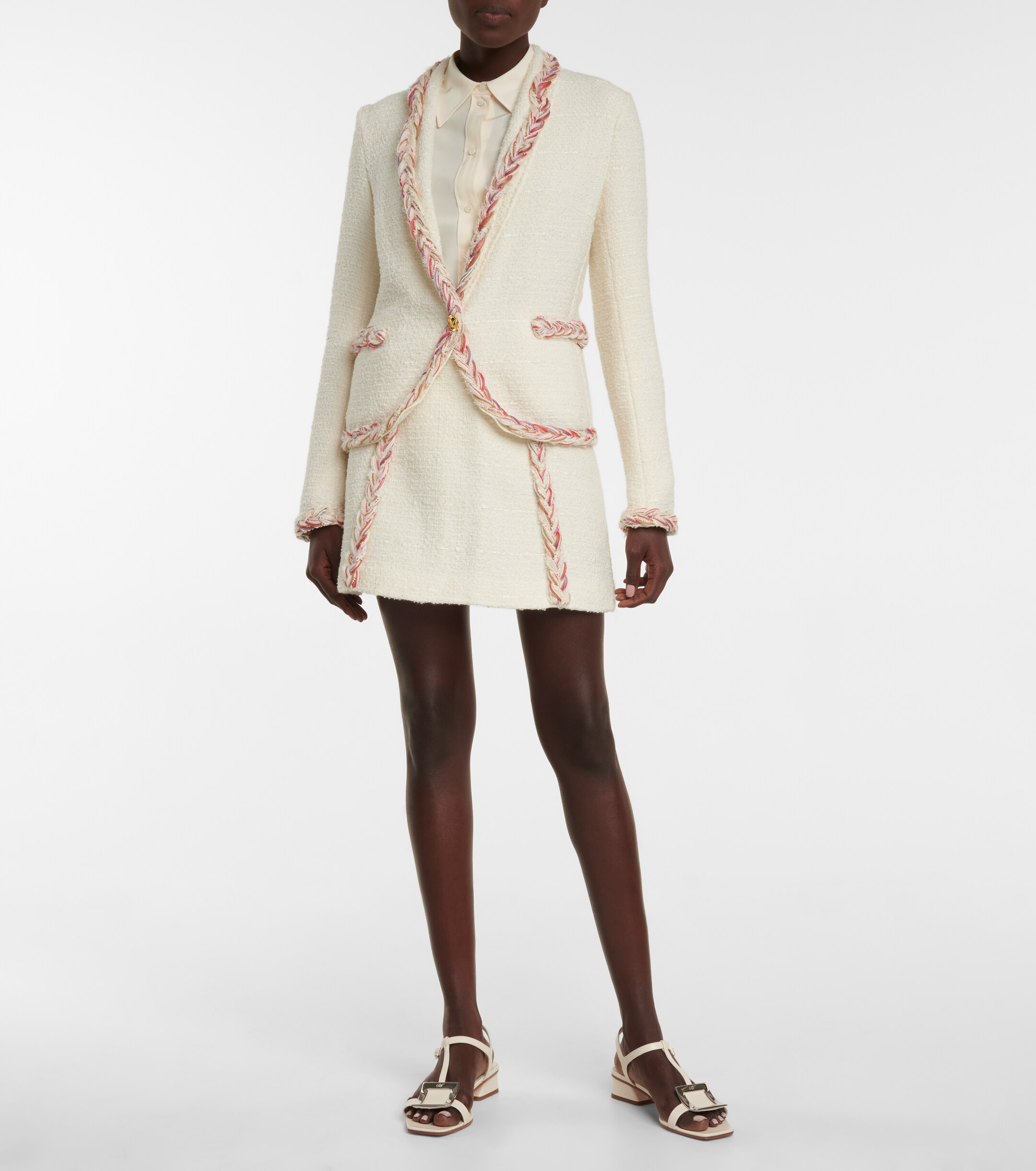 Giambattista Valli Tweed wool-blend miniskirt