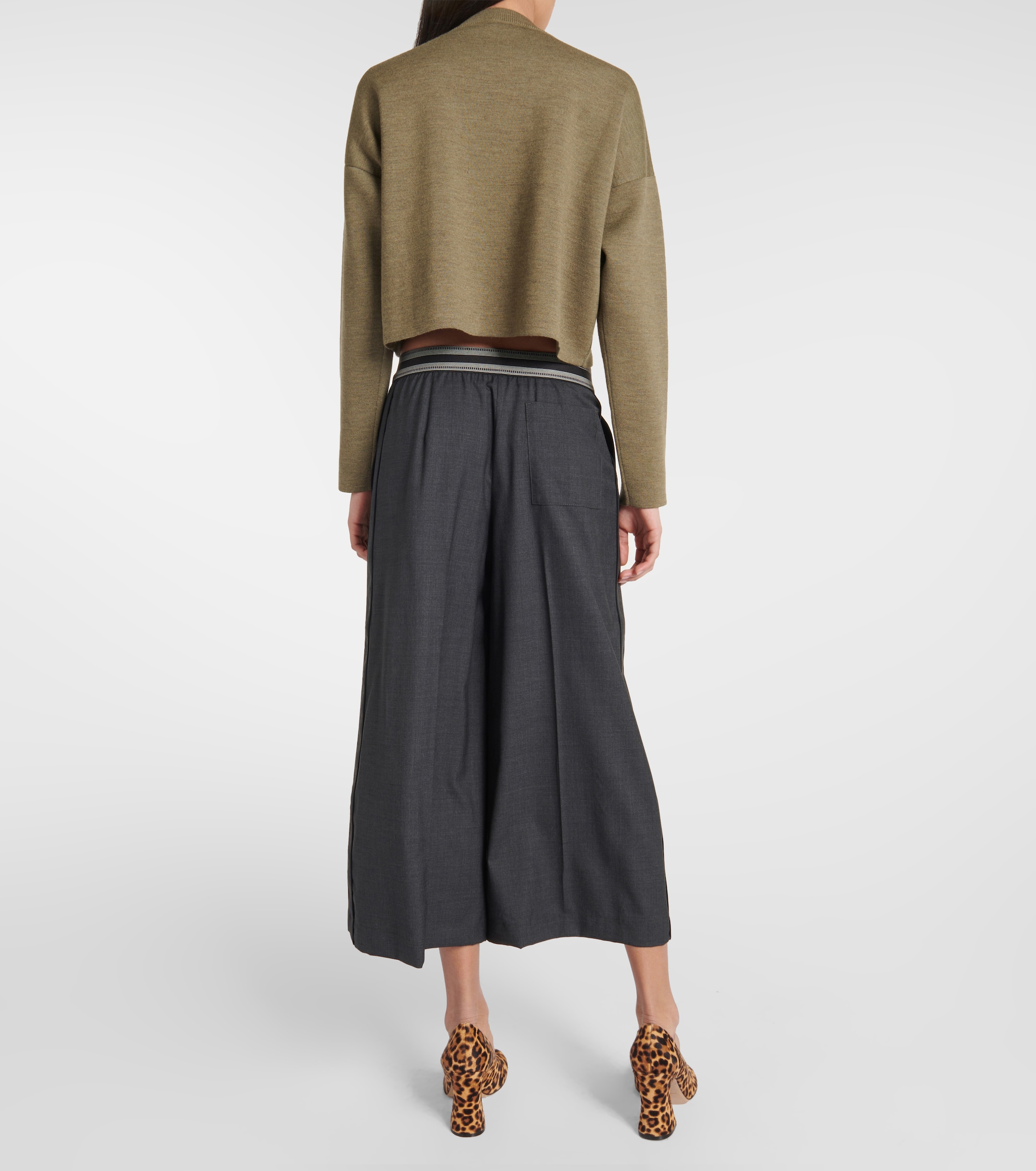 Loewe Wool cropped wide-leg pants thumbnail