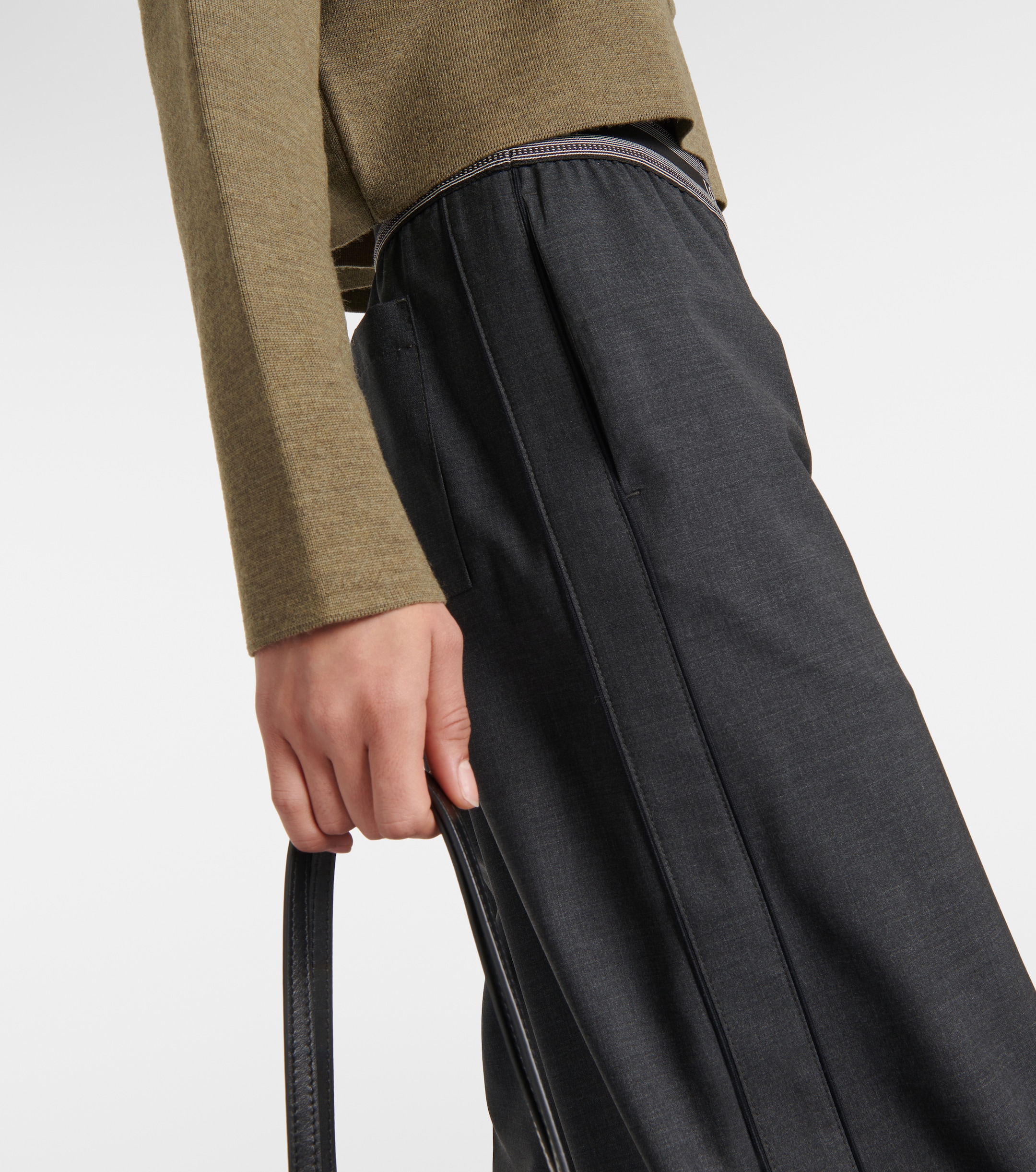 Loewe Wool cropped wide-leg pants thumbnail