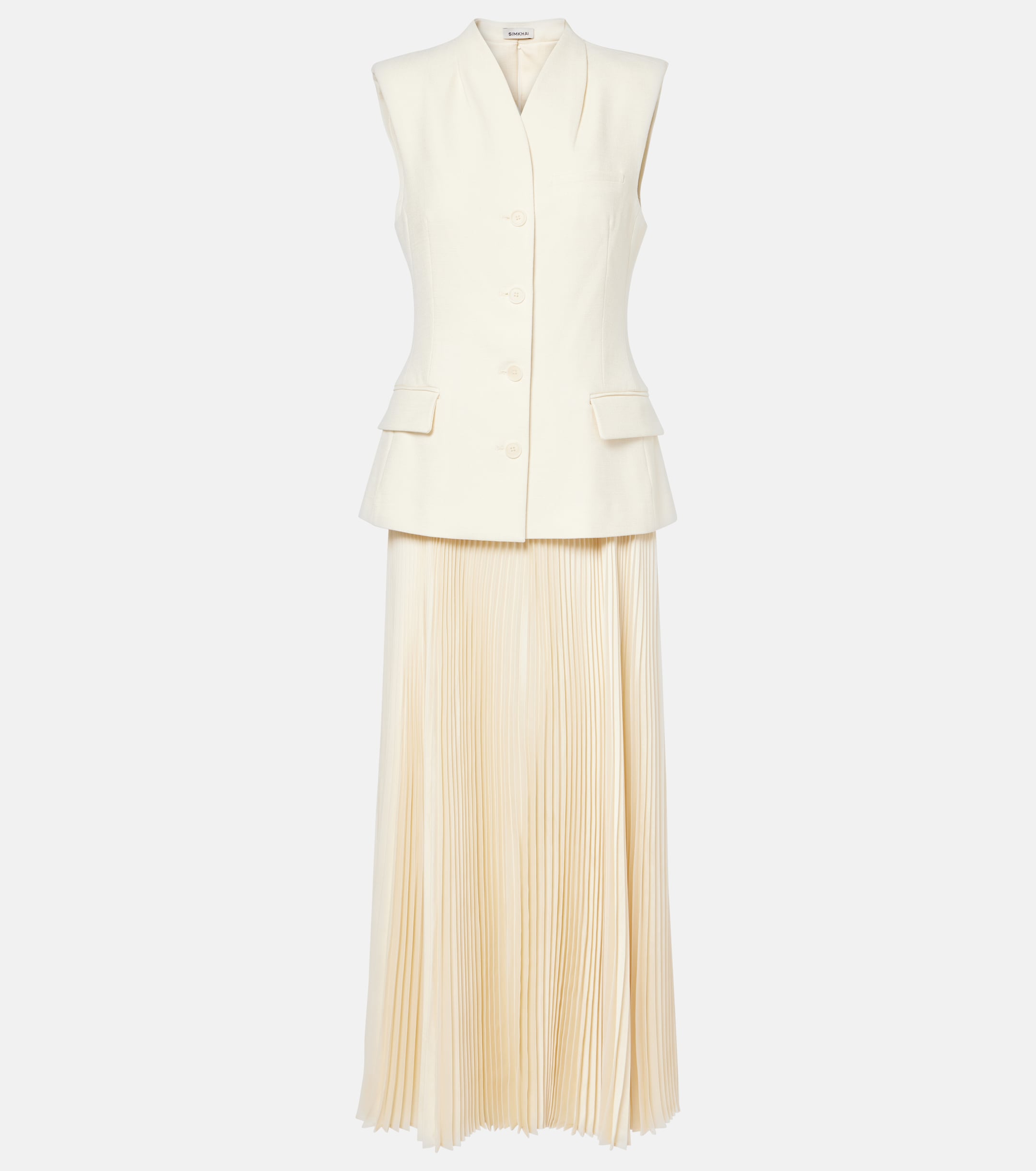 SIMKHAI Georgina pleated maxi dress