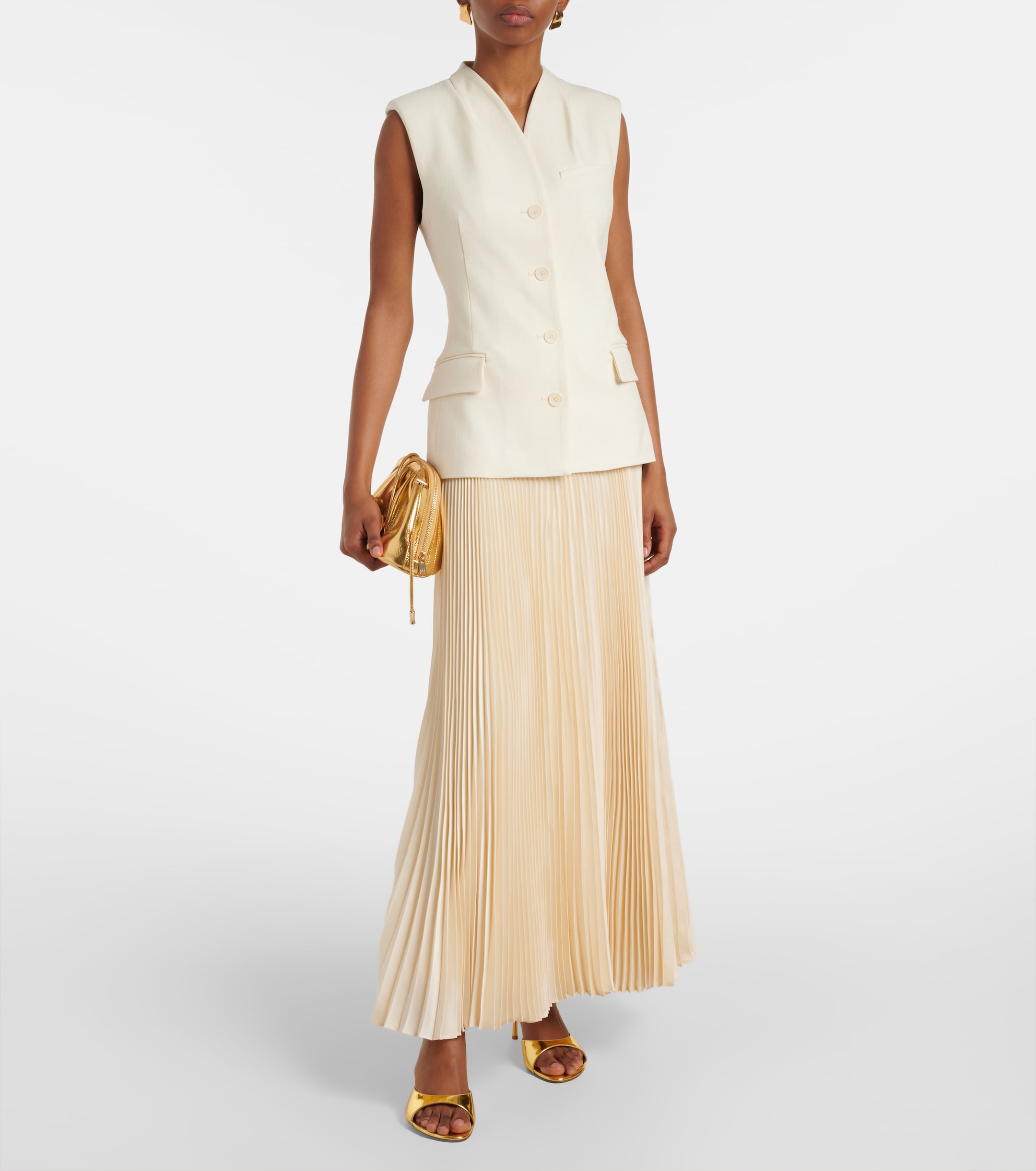 SIMKHAI Georgina pleated maxi dress