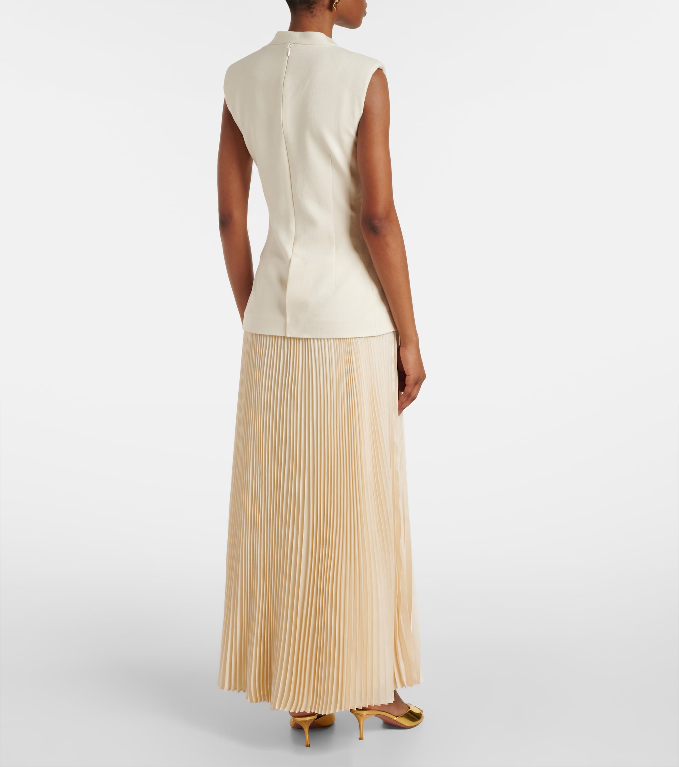 SIMKHAI Georgina pleated maxi dress