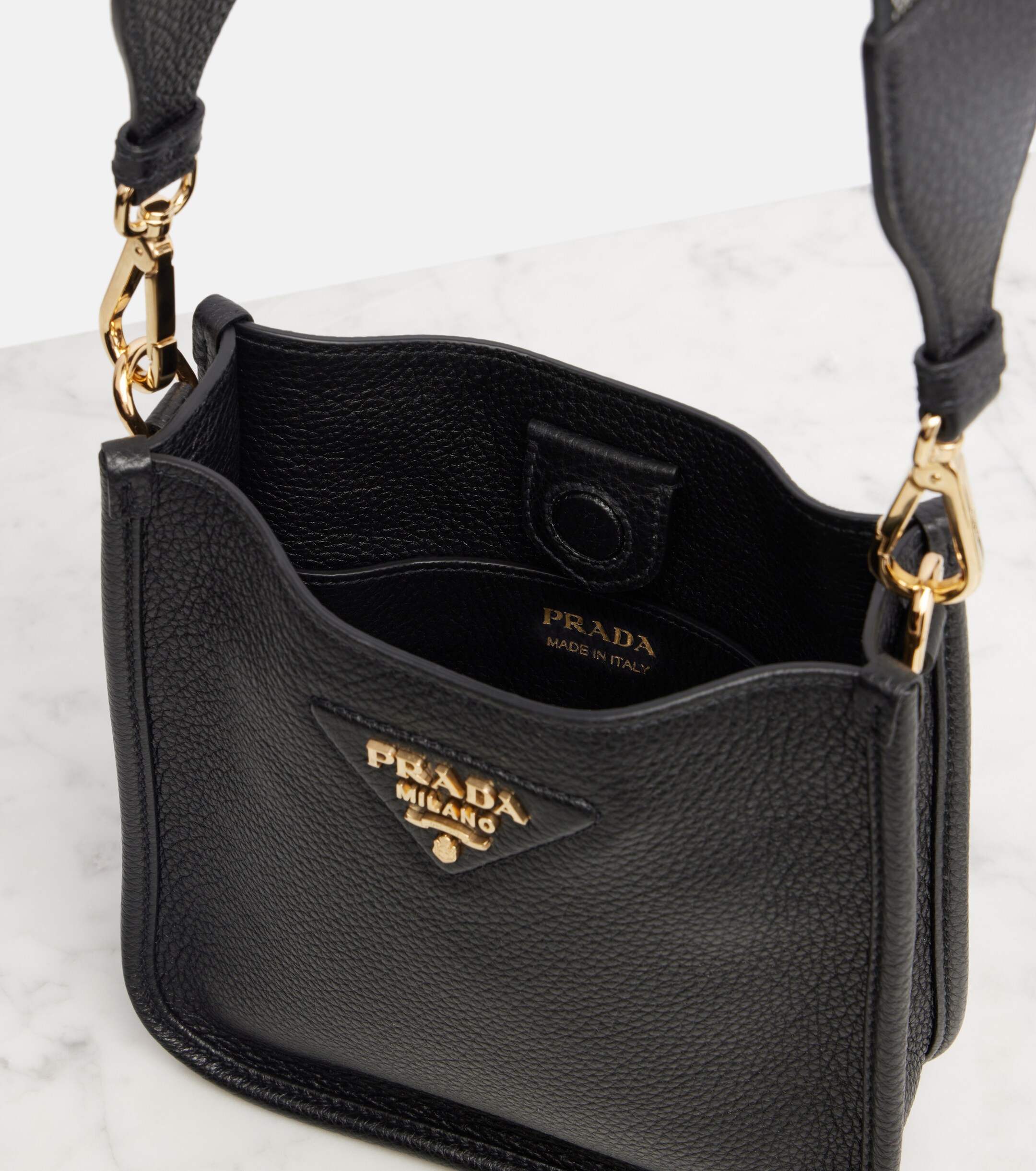 Prada Mini leather shoulder bag