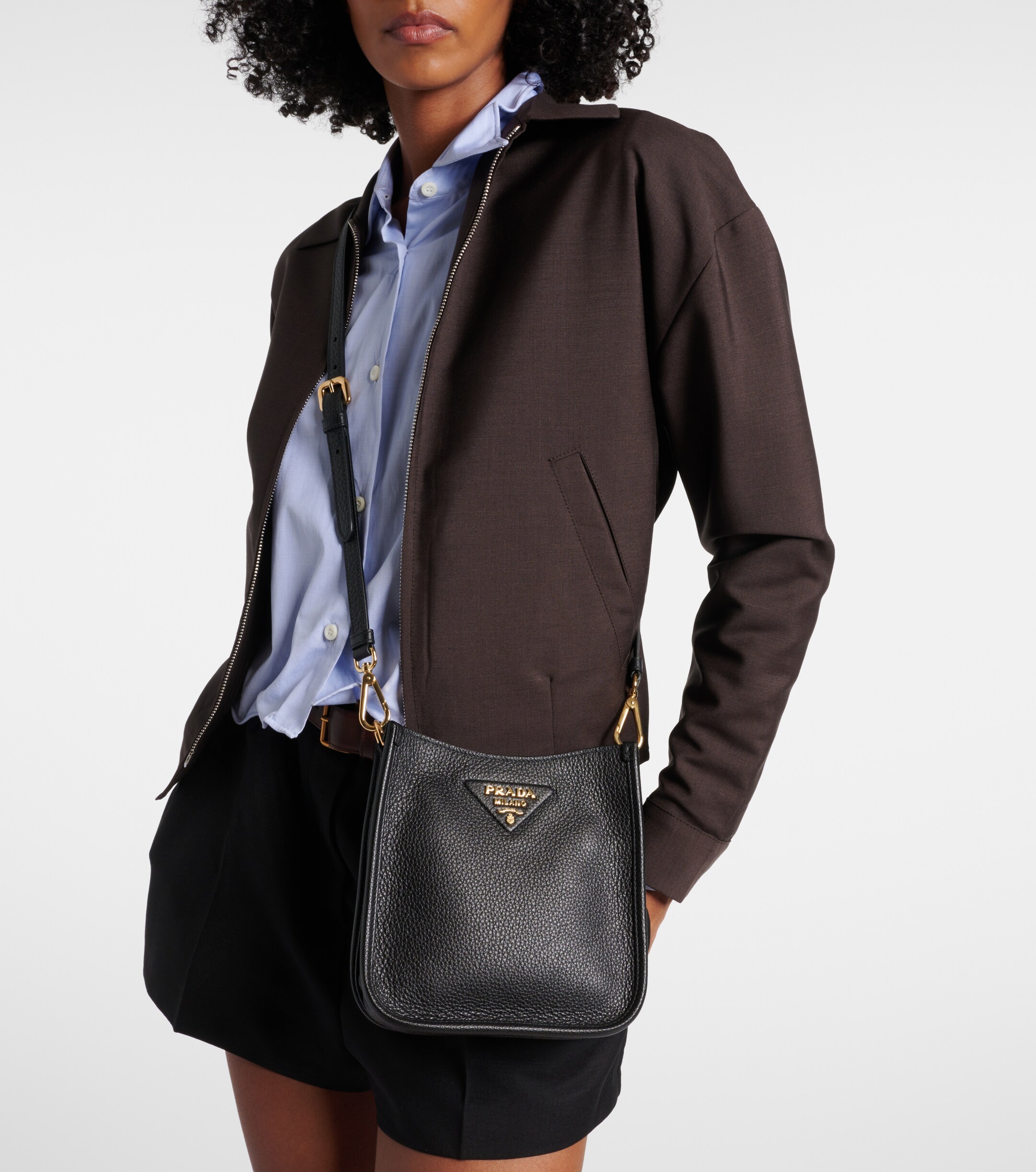 Prada Mini leather shoulder bag
