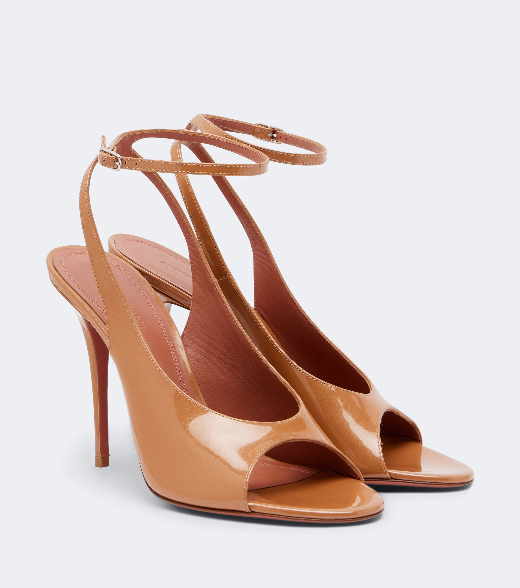 AMINA MUADDI Amina Muaddi Anok patent leather slingback sandals