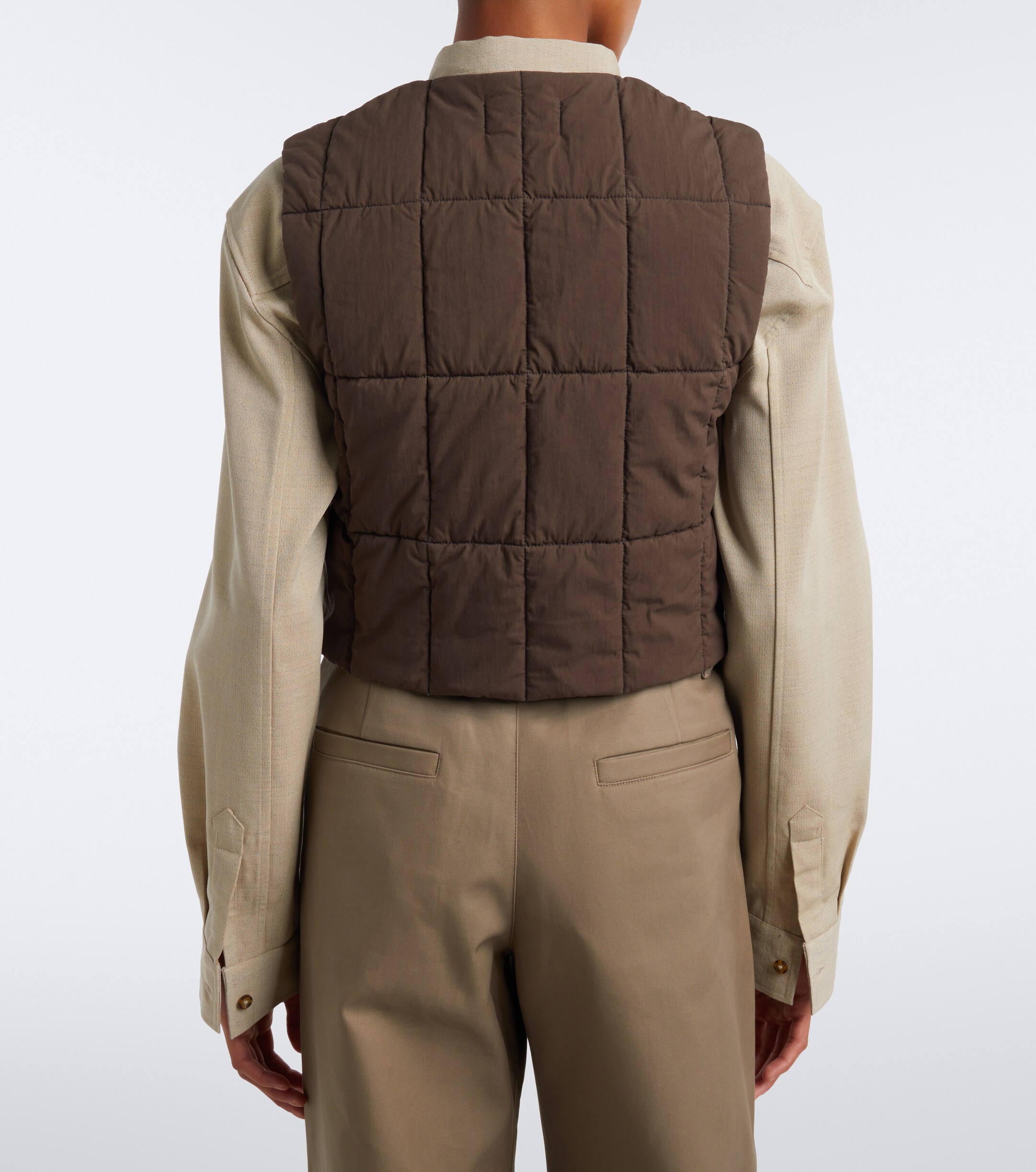 Lemaire Lemaire Padded quilted cotton-blend vest