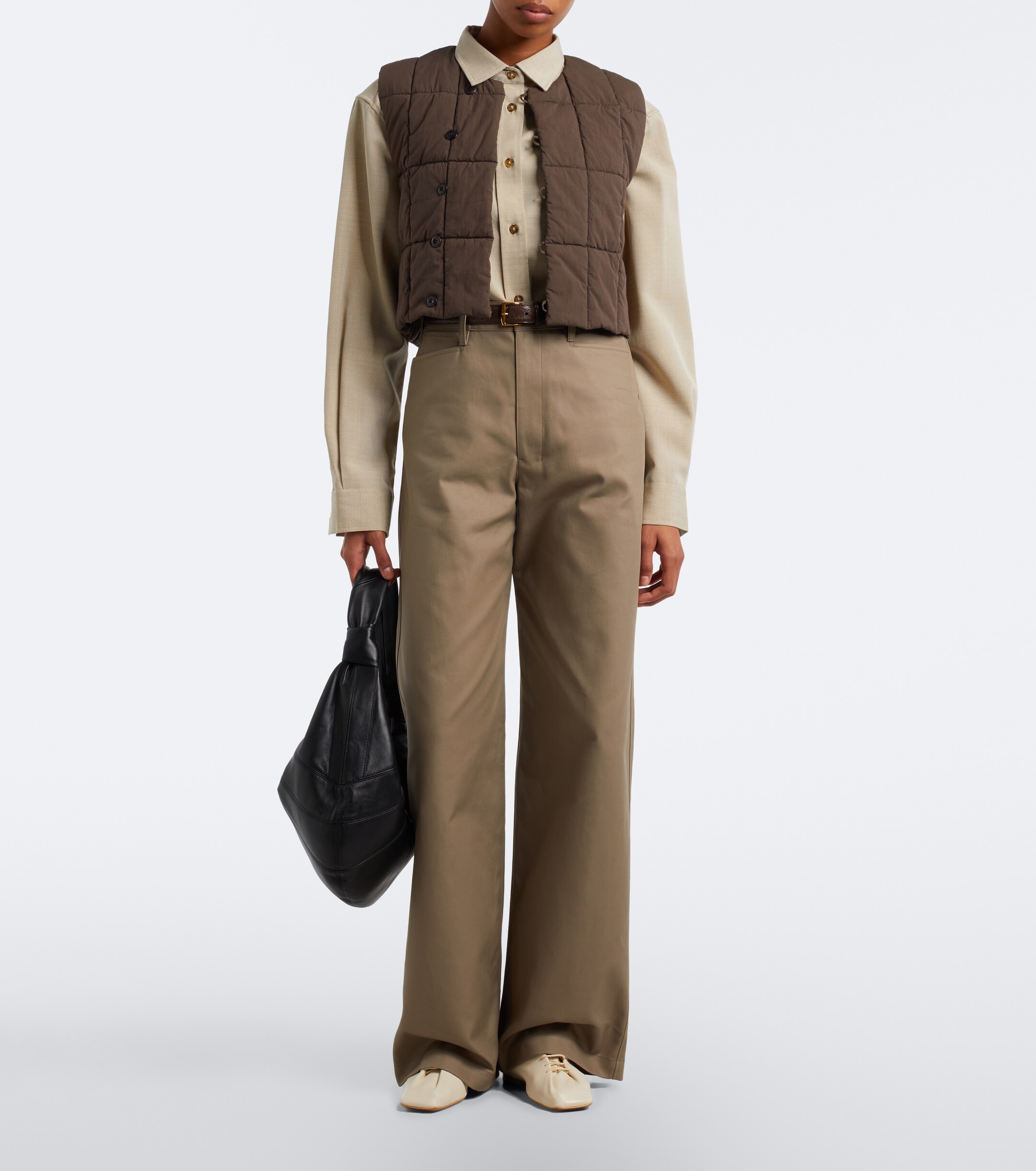 Lemaire Lemaire Padded quilted cotton-blend vest