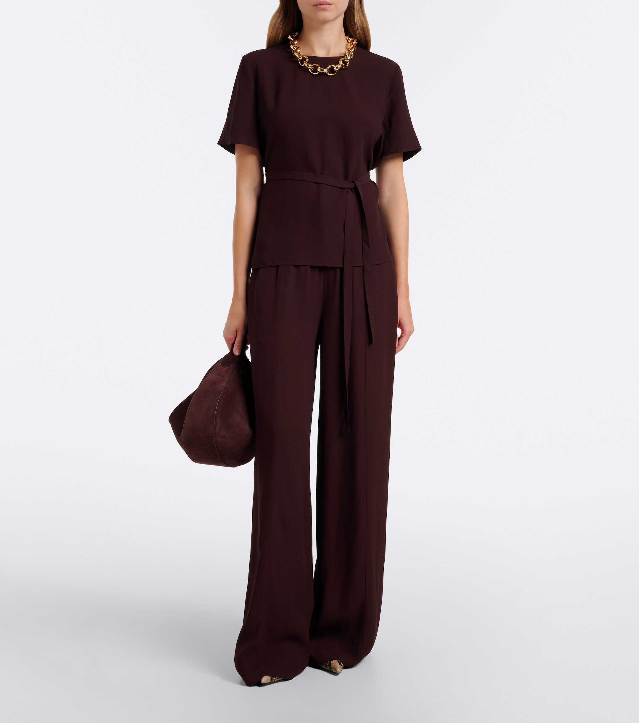 JOSEPH Joseph Dee crêpe wide-leg pants