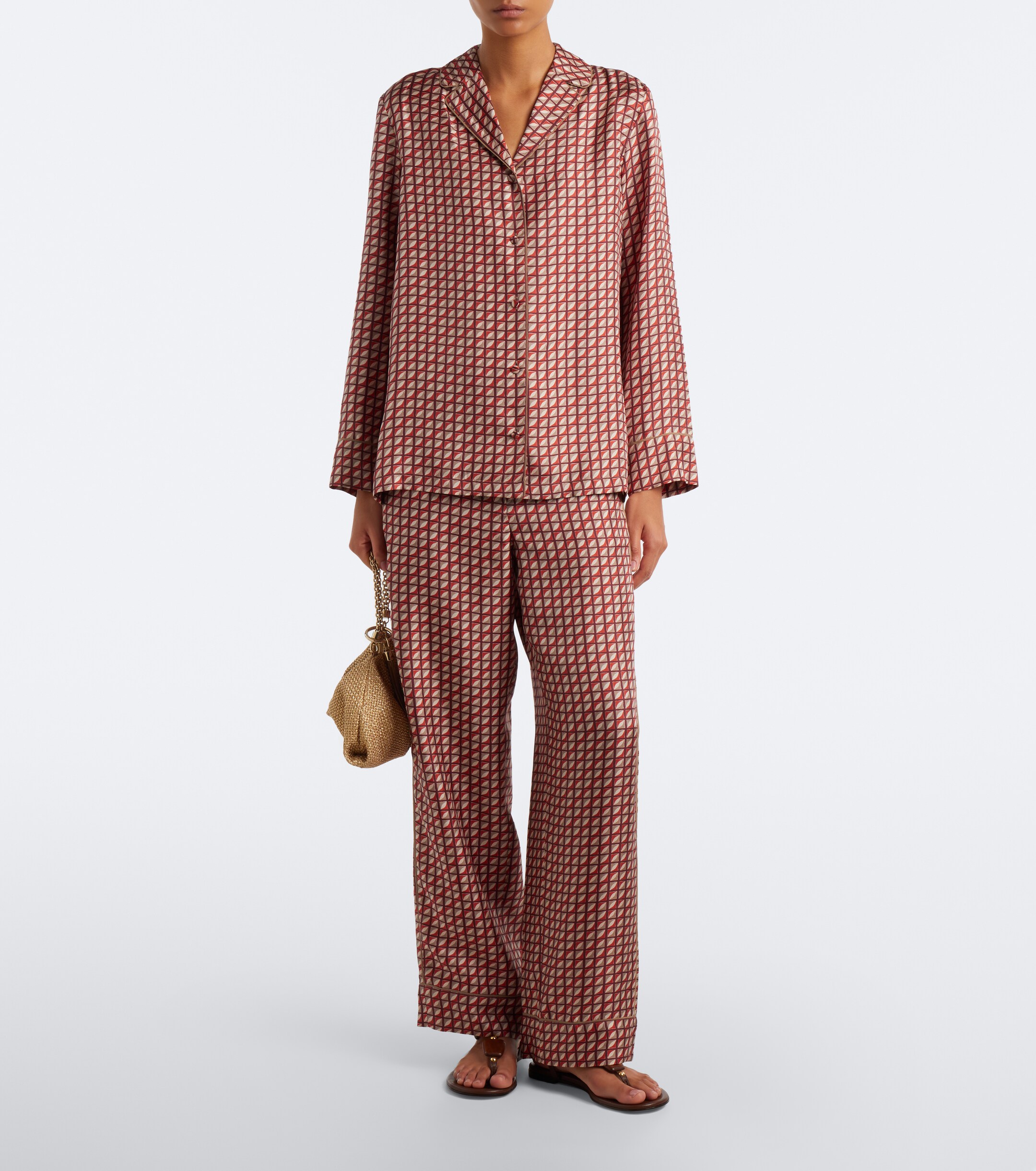 S Max Mara 'S Max Mara Printed silk wide-leg pants
