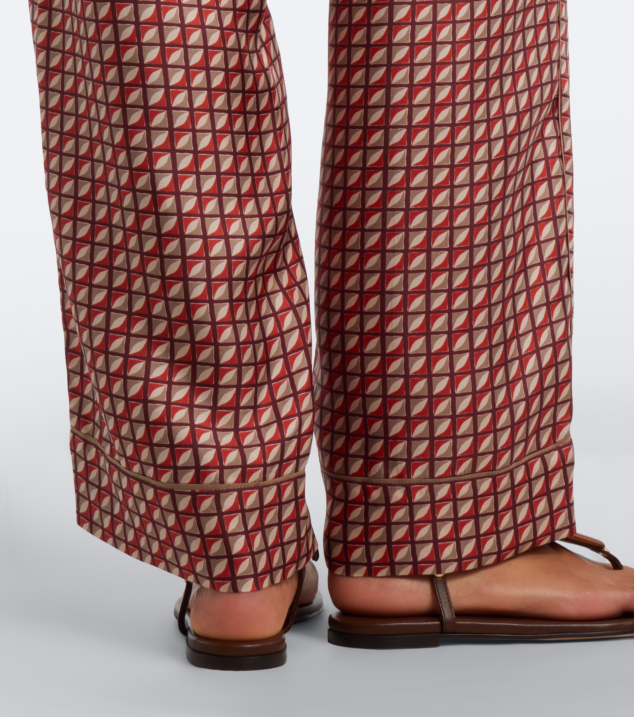 S Max Mara 'S Max Mara Printed silk wide-leg pants