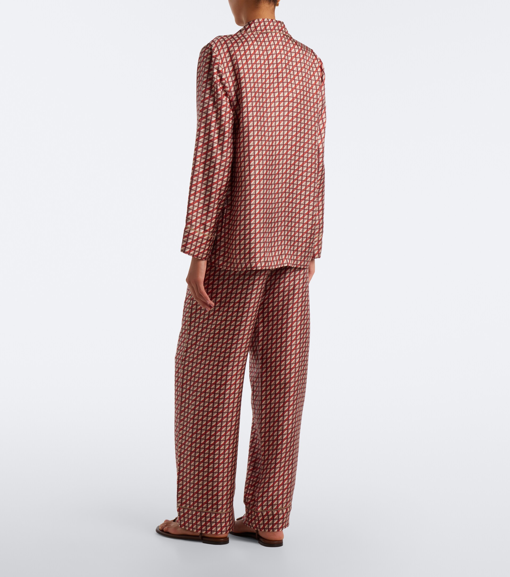 S Max Mara 'S Max Mara Printed silk wide-leg pants