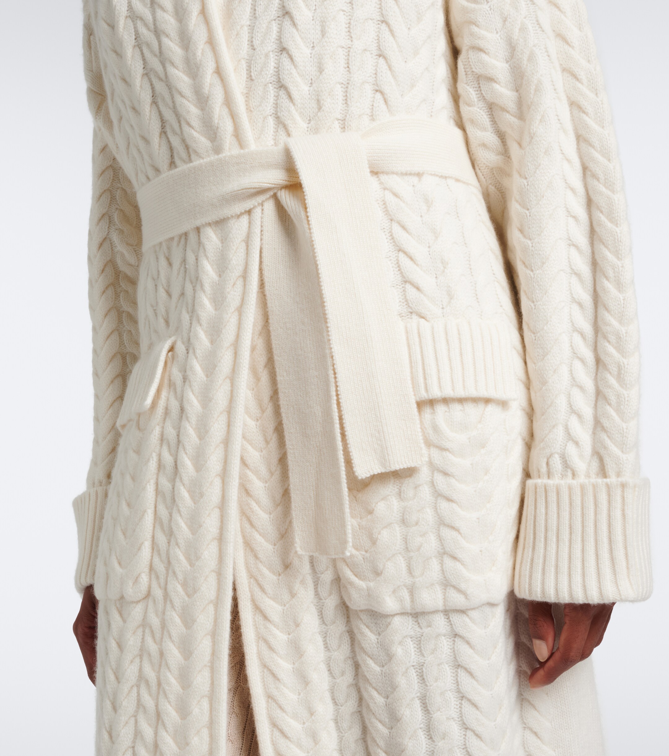 arch4 Arch4 Bond Street cable-knit cashmere long cardigan