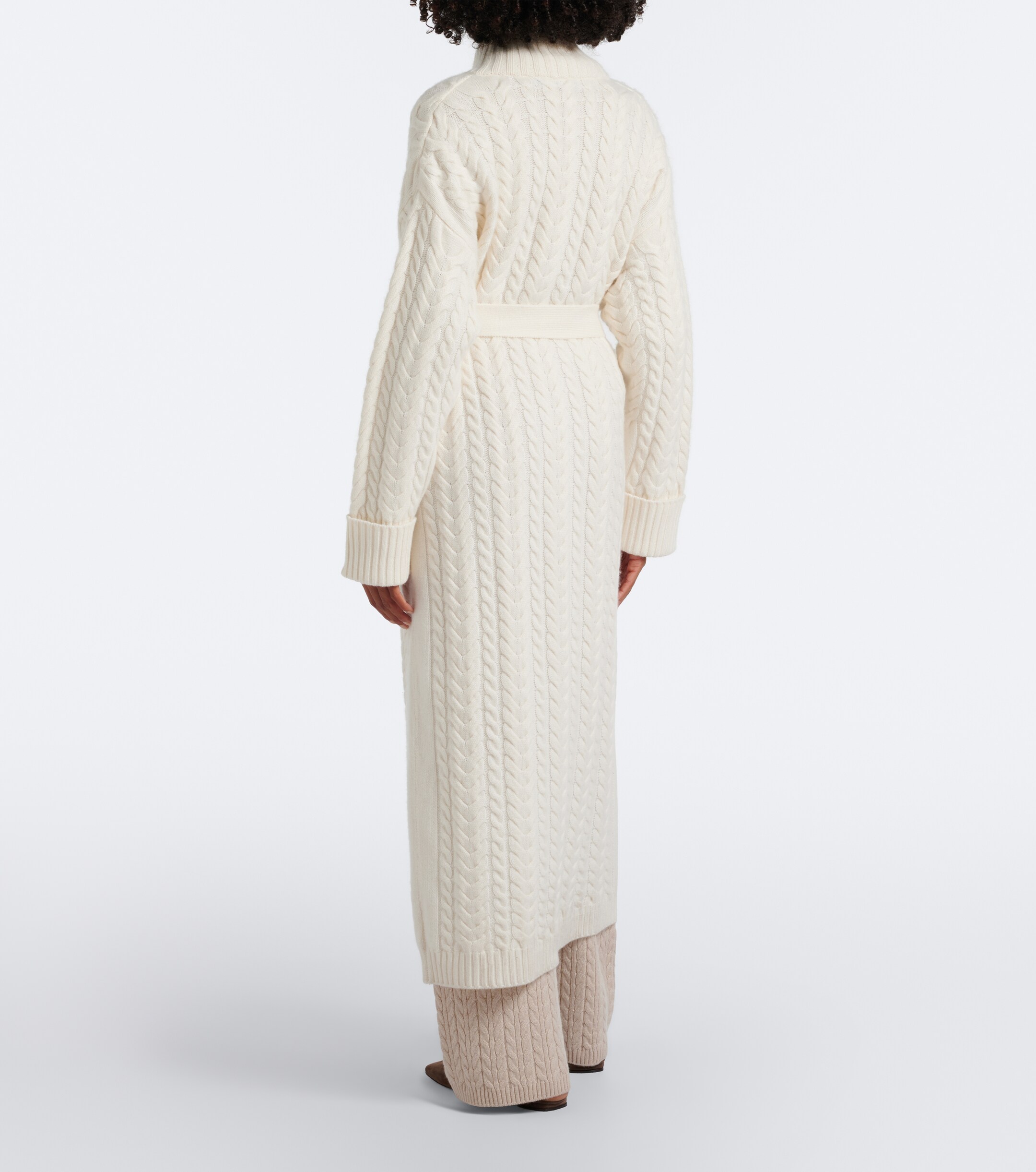 arch4 Arch4 Bond Street cable-knit cashmere long cardigan