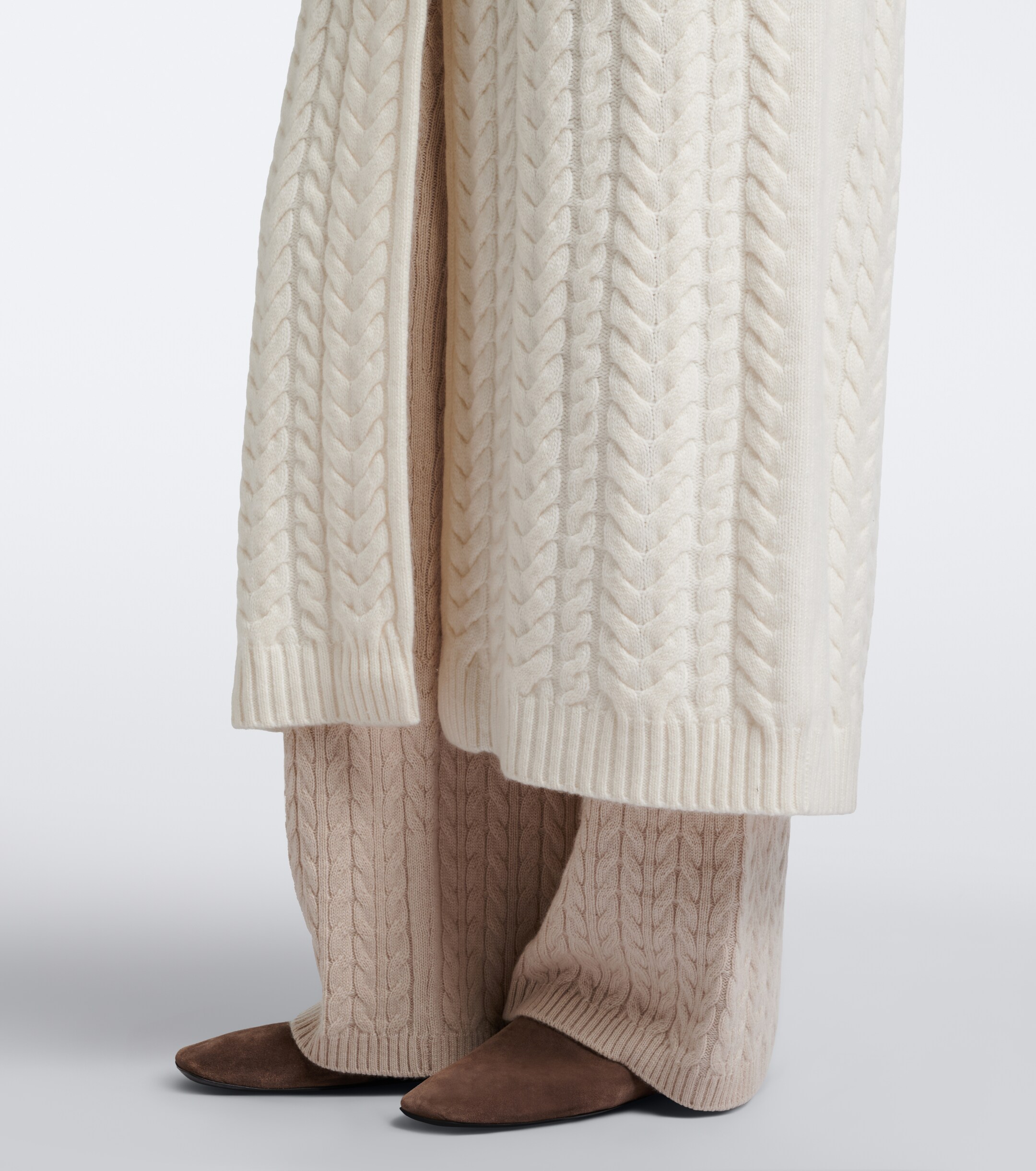 arch4 Arch4 Bond Street cable-knit cashmere long cardigan