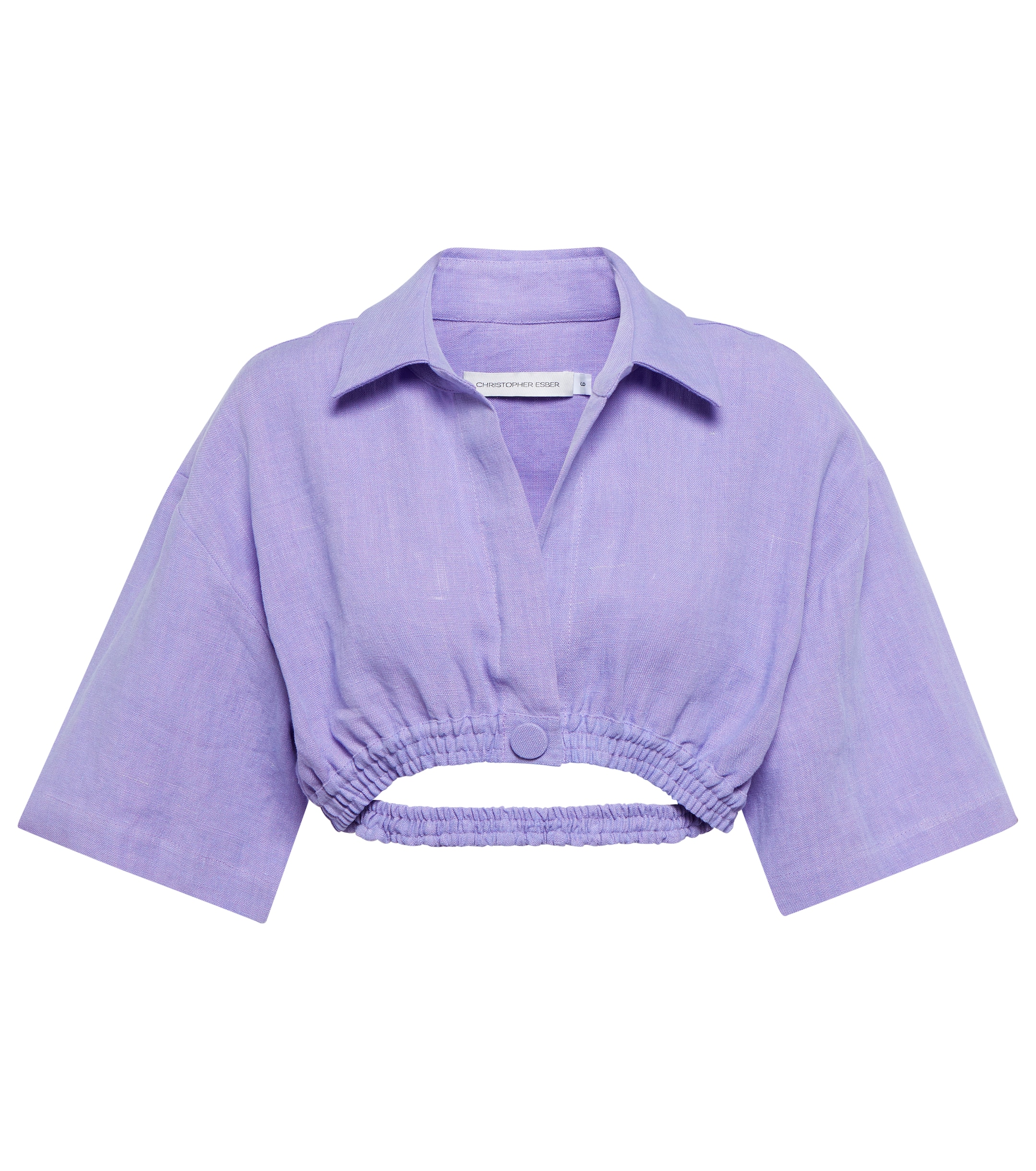 Christopher Esber Cutout linen top