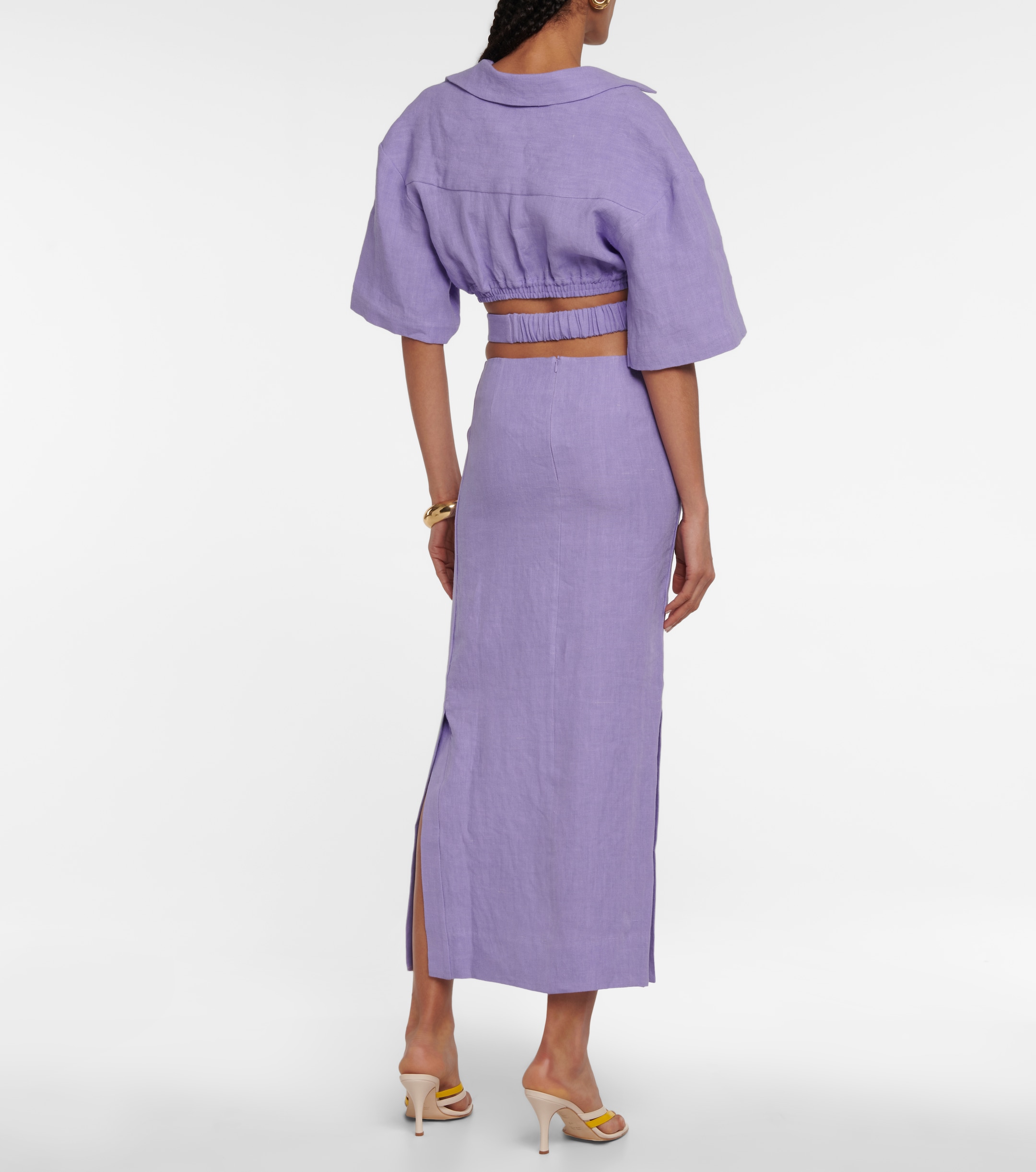 Christopher Esber Cutout linen top