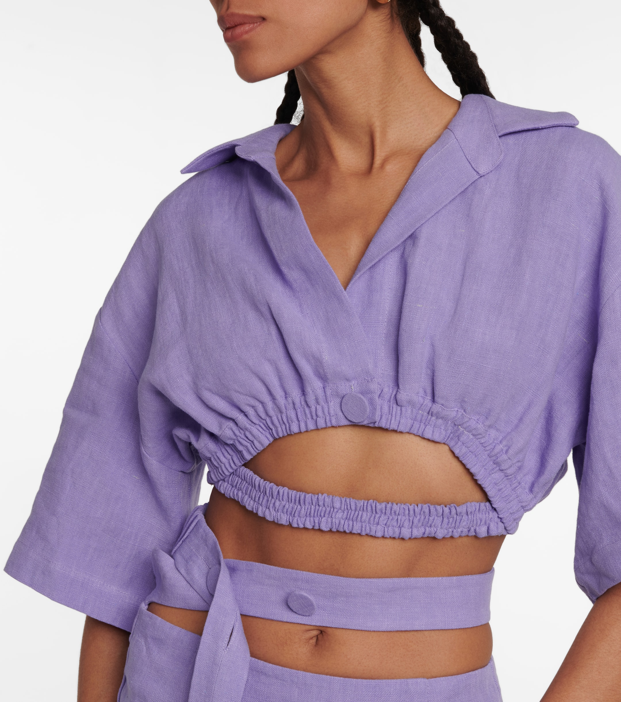 Christopher Esber Cutout linen top