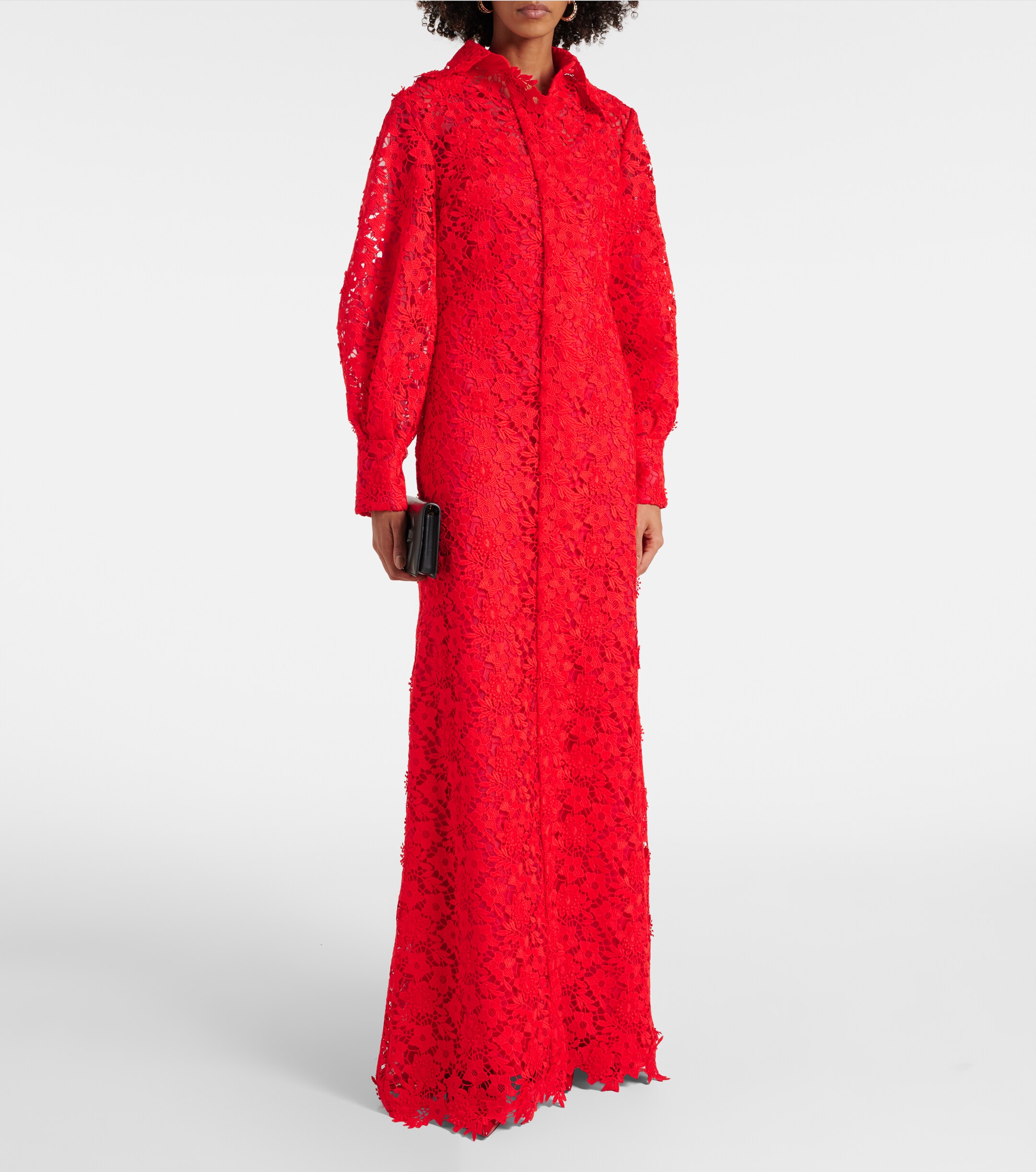 Safiyaa Salma lace belted shirt dress