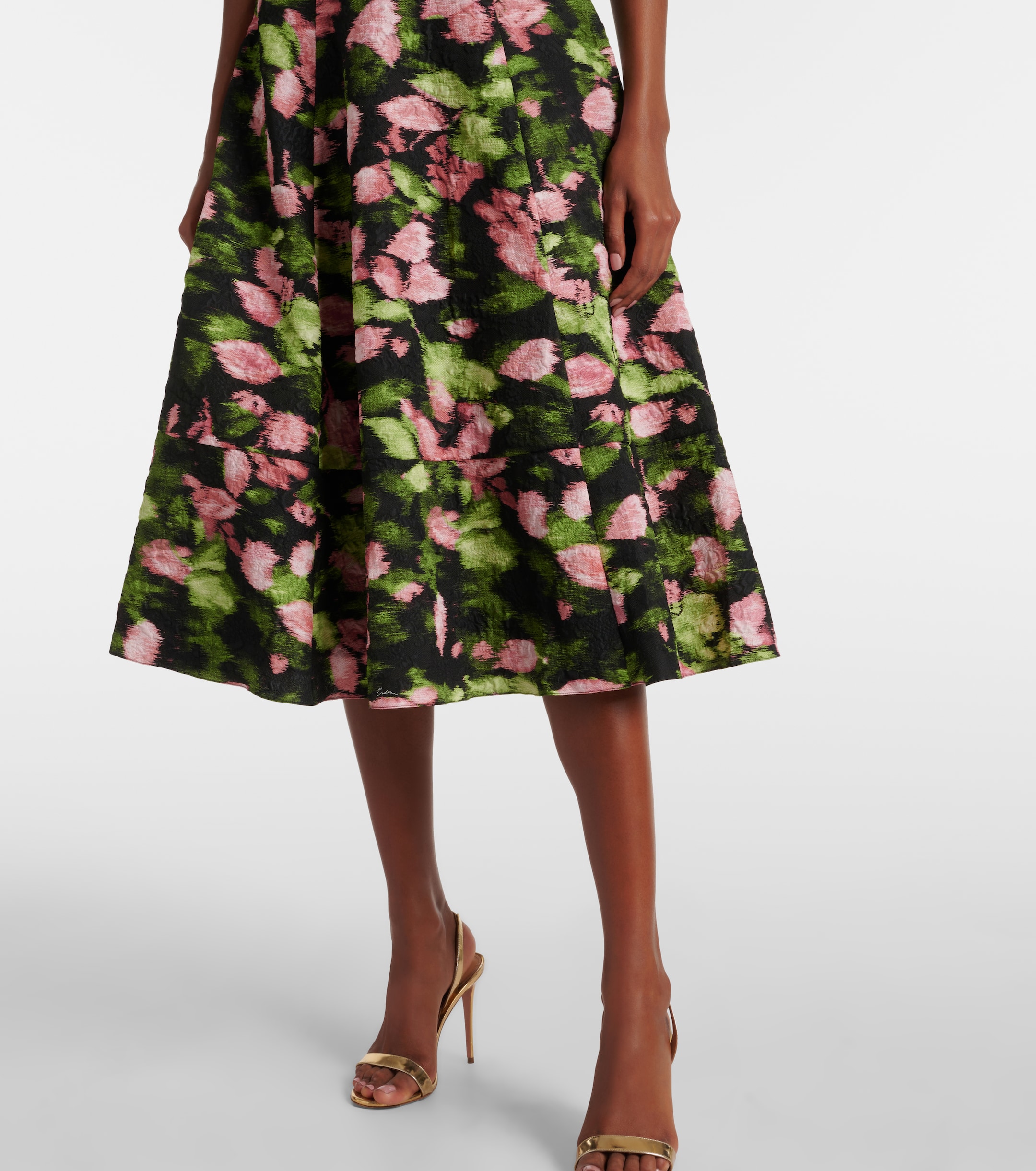 Erdem Floral matelassé midi dress thumbnail