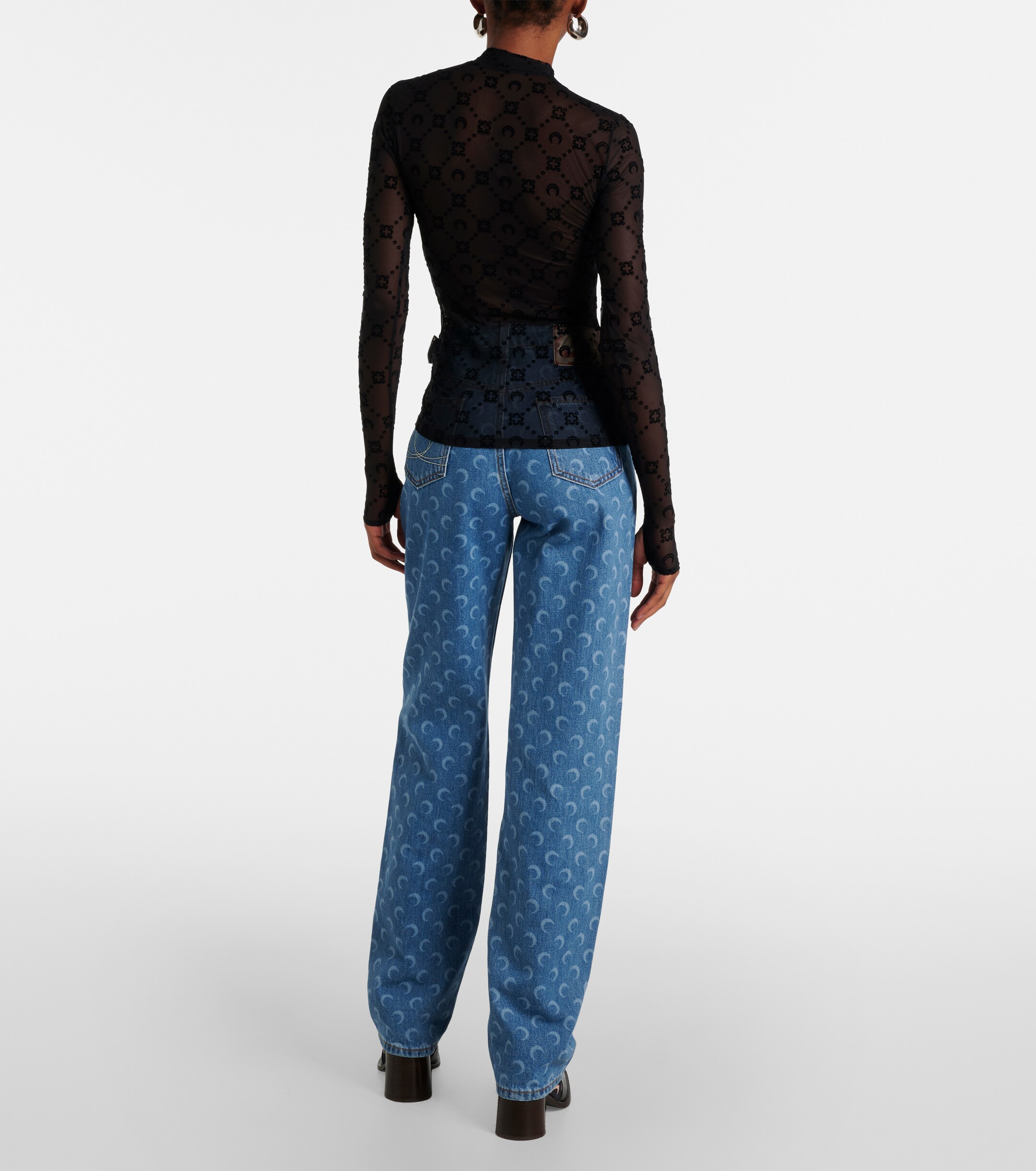Marine Serre Moonogram mesh top thumbnail