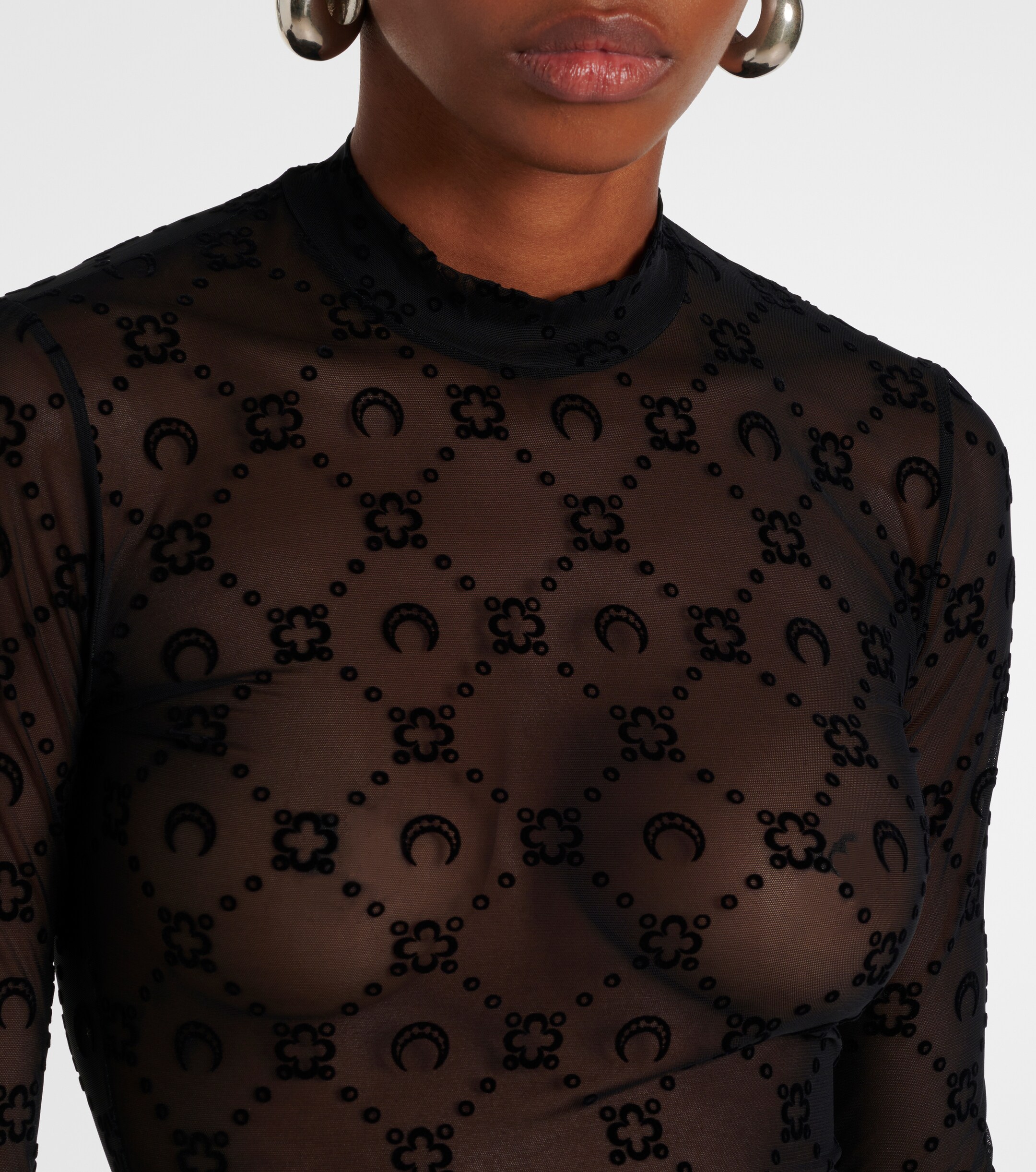 Marine Serre Moonogram mesh top thumbnail