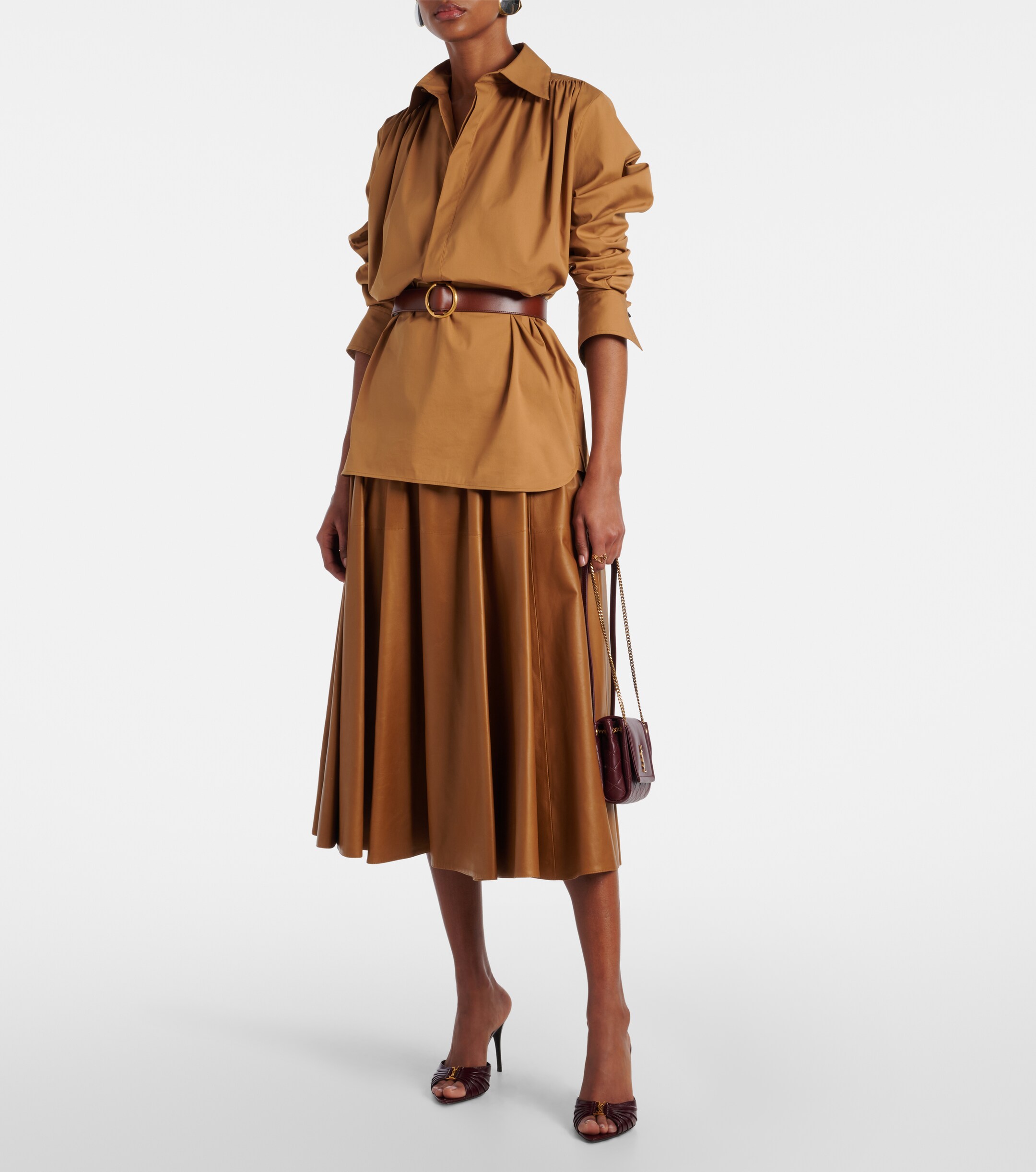 Saint Laurent Babylone Cassandre 90 leather mules thumbnail