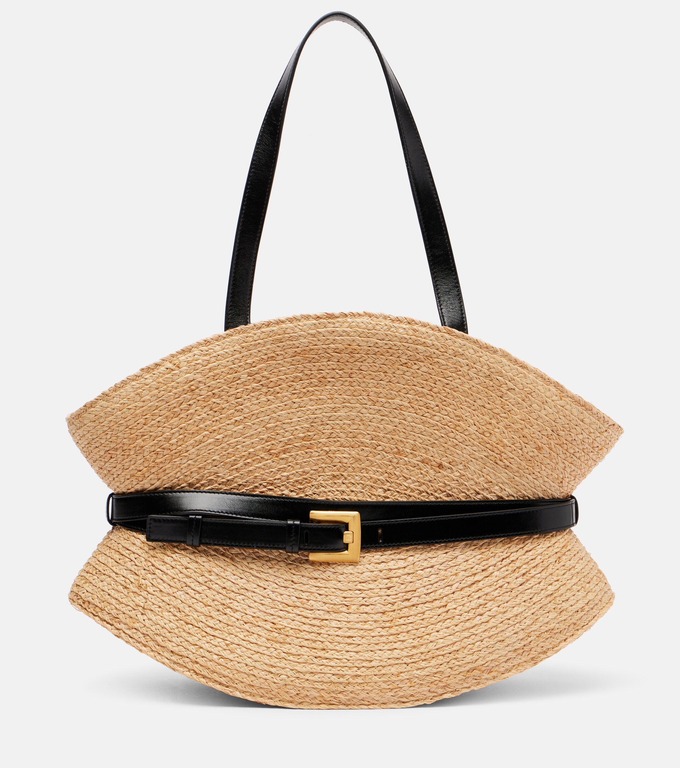 Balmain Shuffle Medium raffia tote bag
