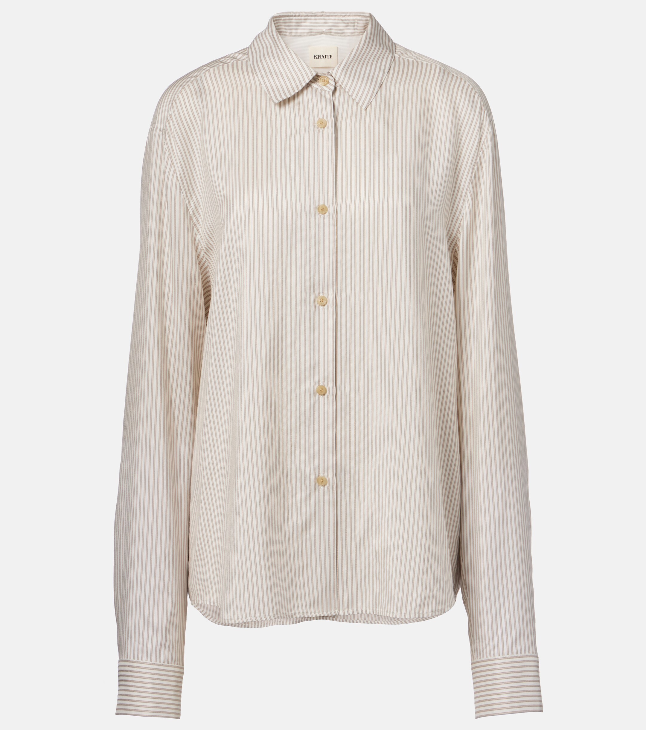 KHAITE Agro striped silk shirt