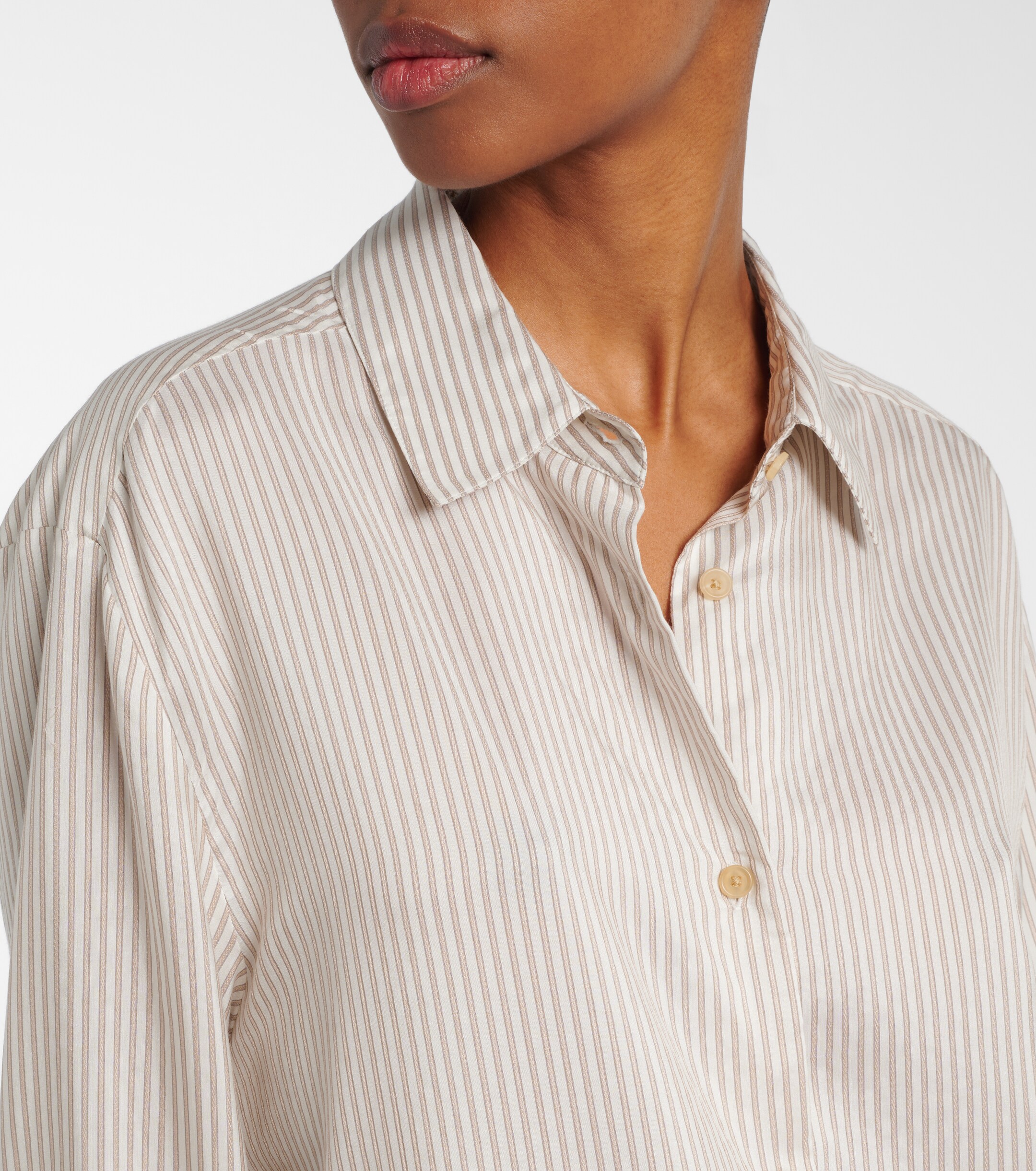 KHAITE Agro striped silk shirt